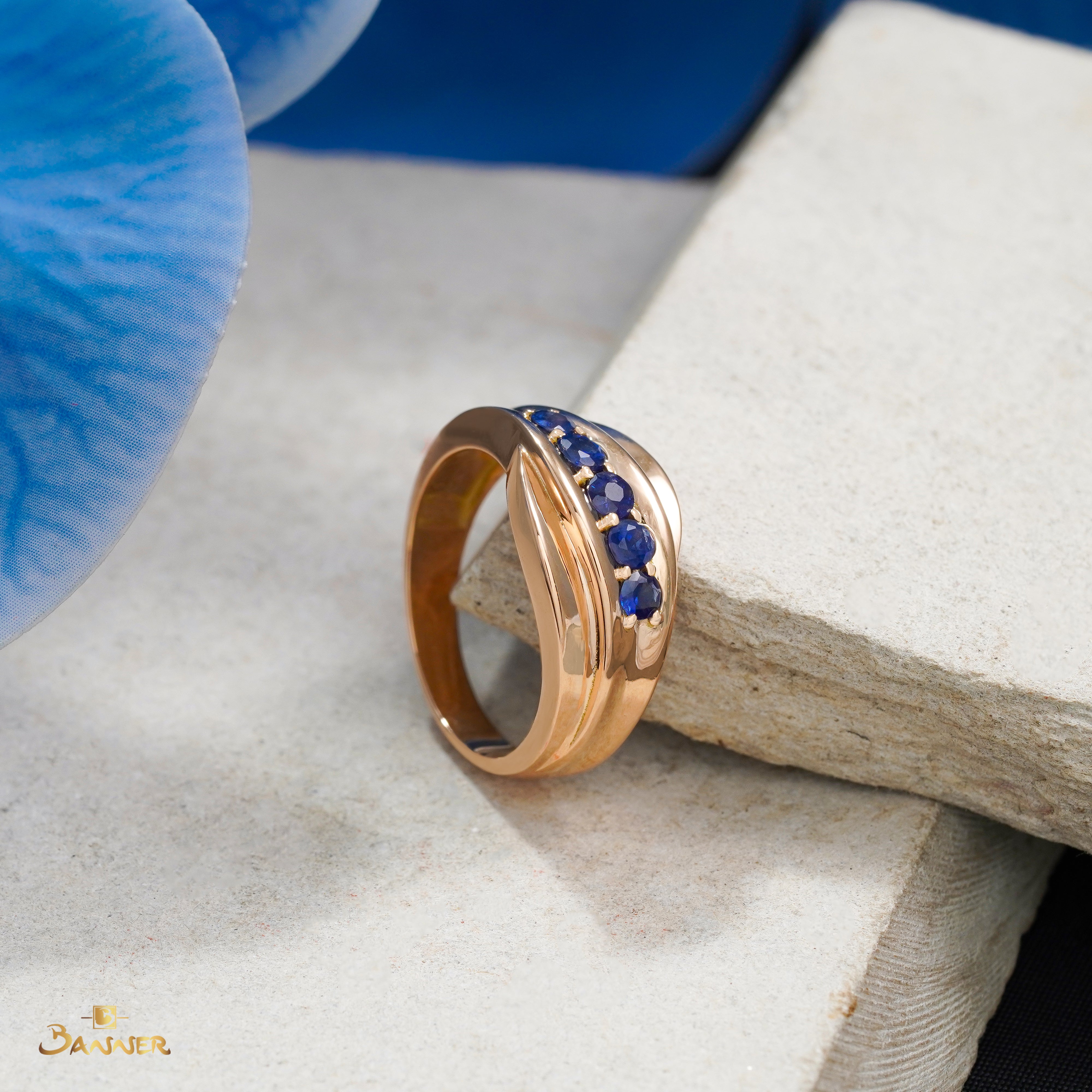 Sapphire 5 pcs Twist Ring