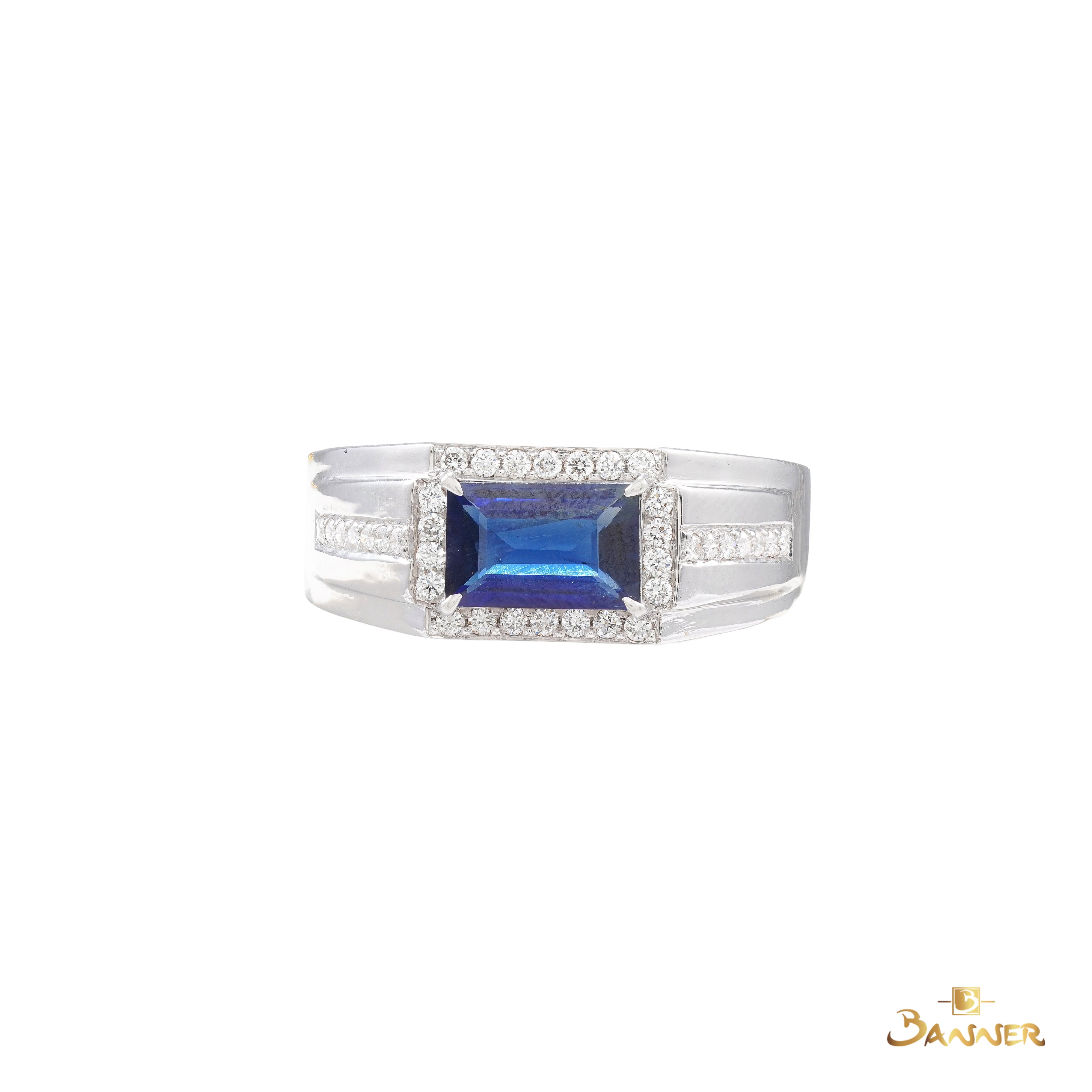 Sapphire and Diamond Men Ring