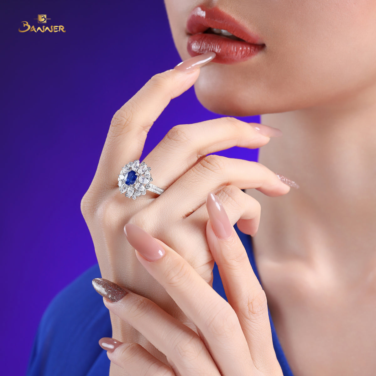 Sapphire and Diamond Ring
