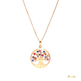 Ruby and Sapphire Tree Of Life Pendant