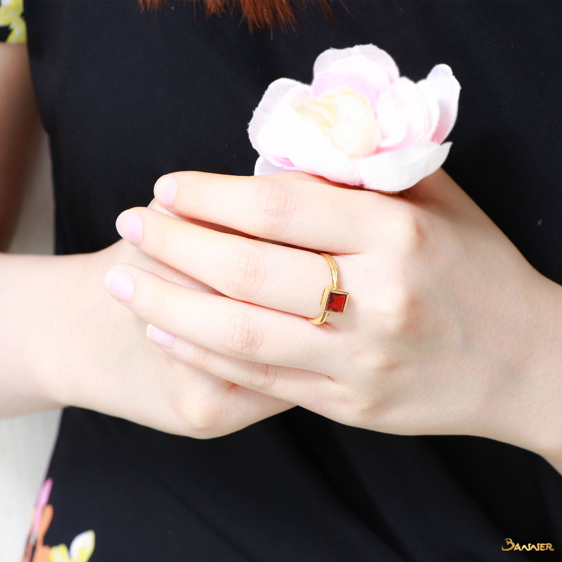 Emerald-cut Spinel Ring