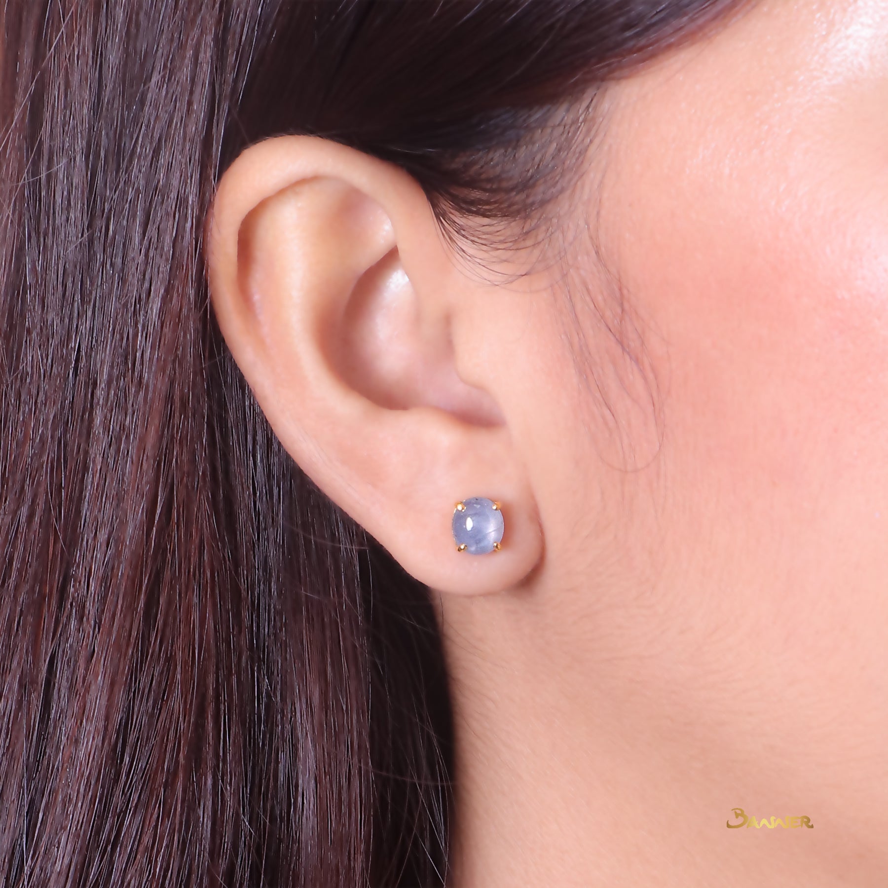 Star Sapphire 2-ways Dangling Earrings