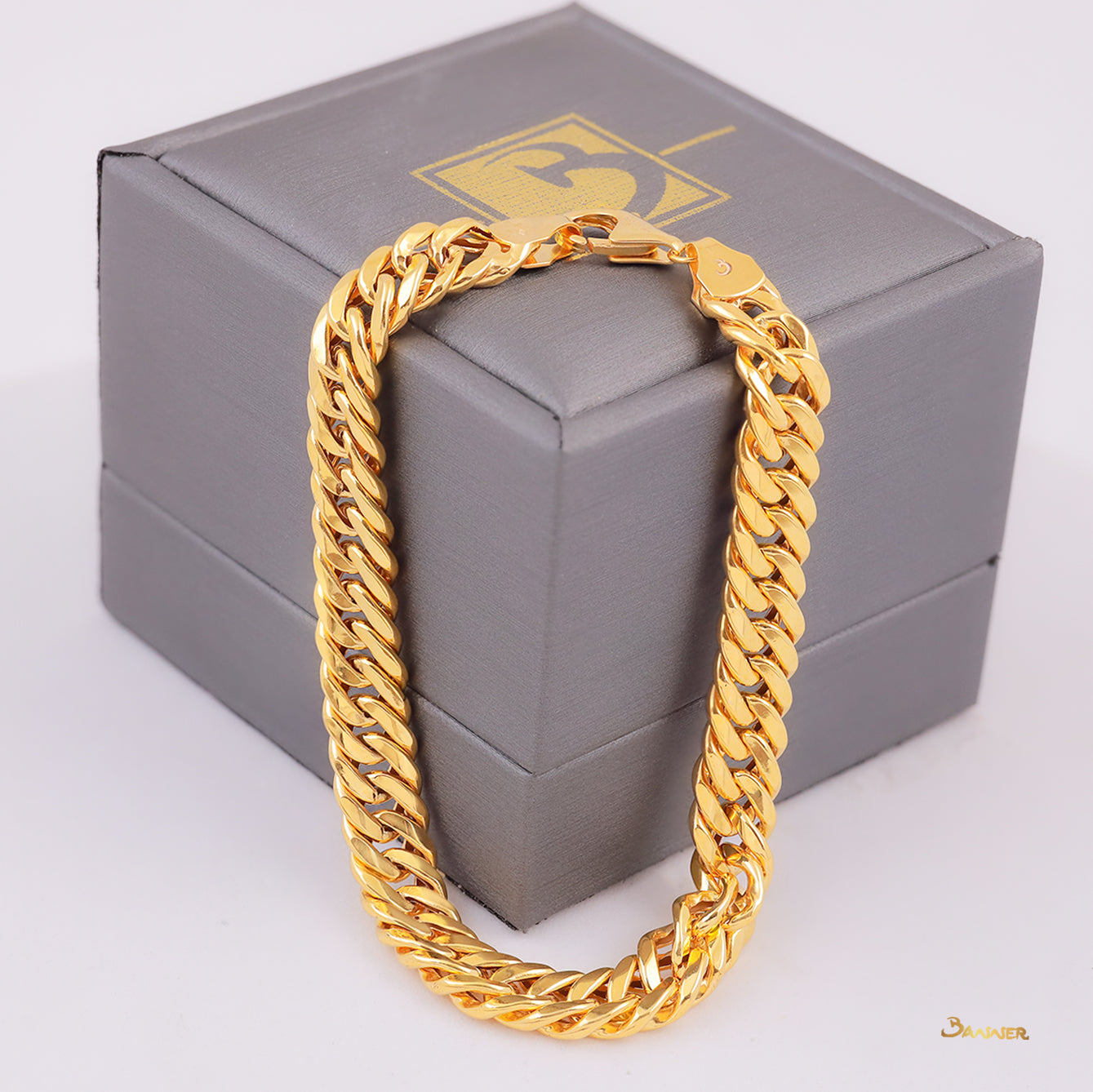 18k Yellow Gold Chain Bracelet(Unisex)