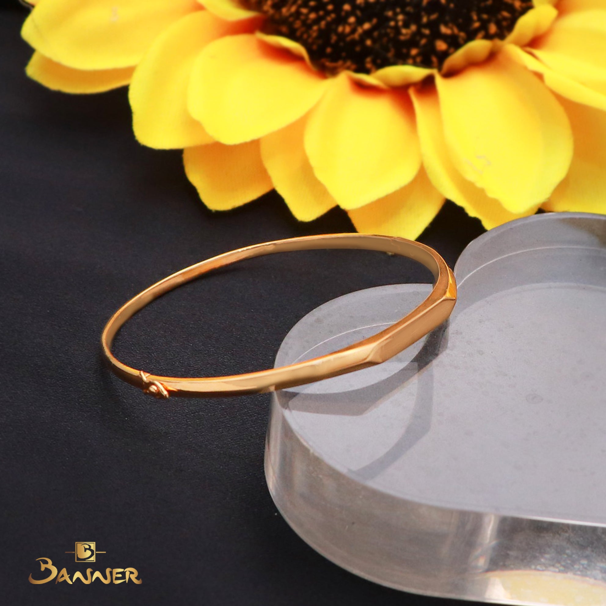 23k Gold Bar Bangle