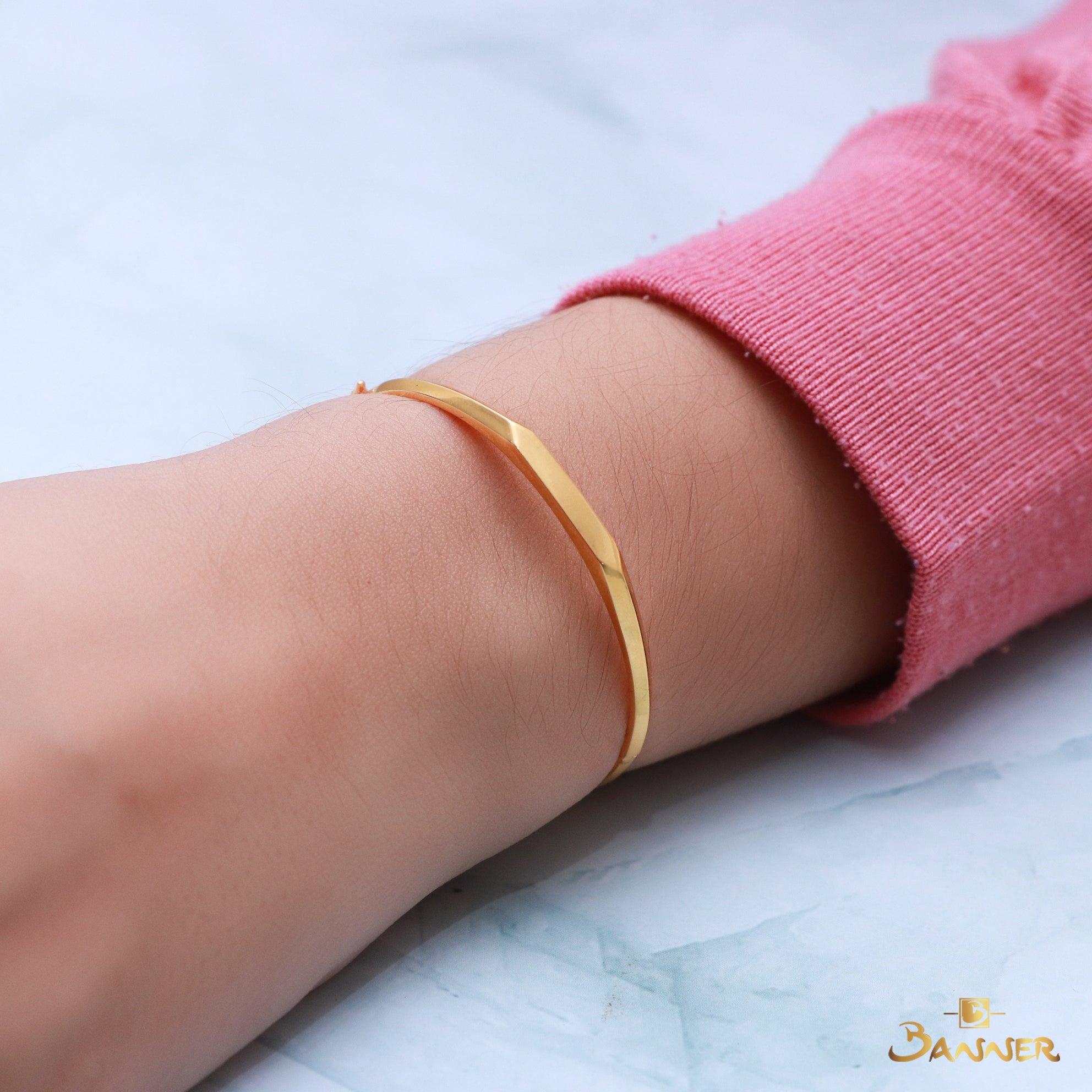23k Gold Bar Bangle