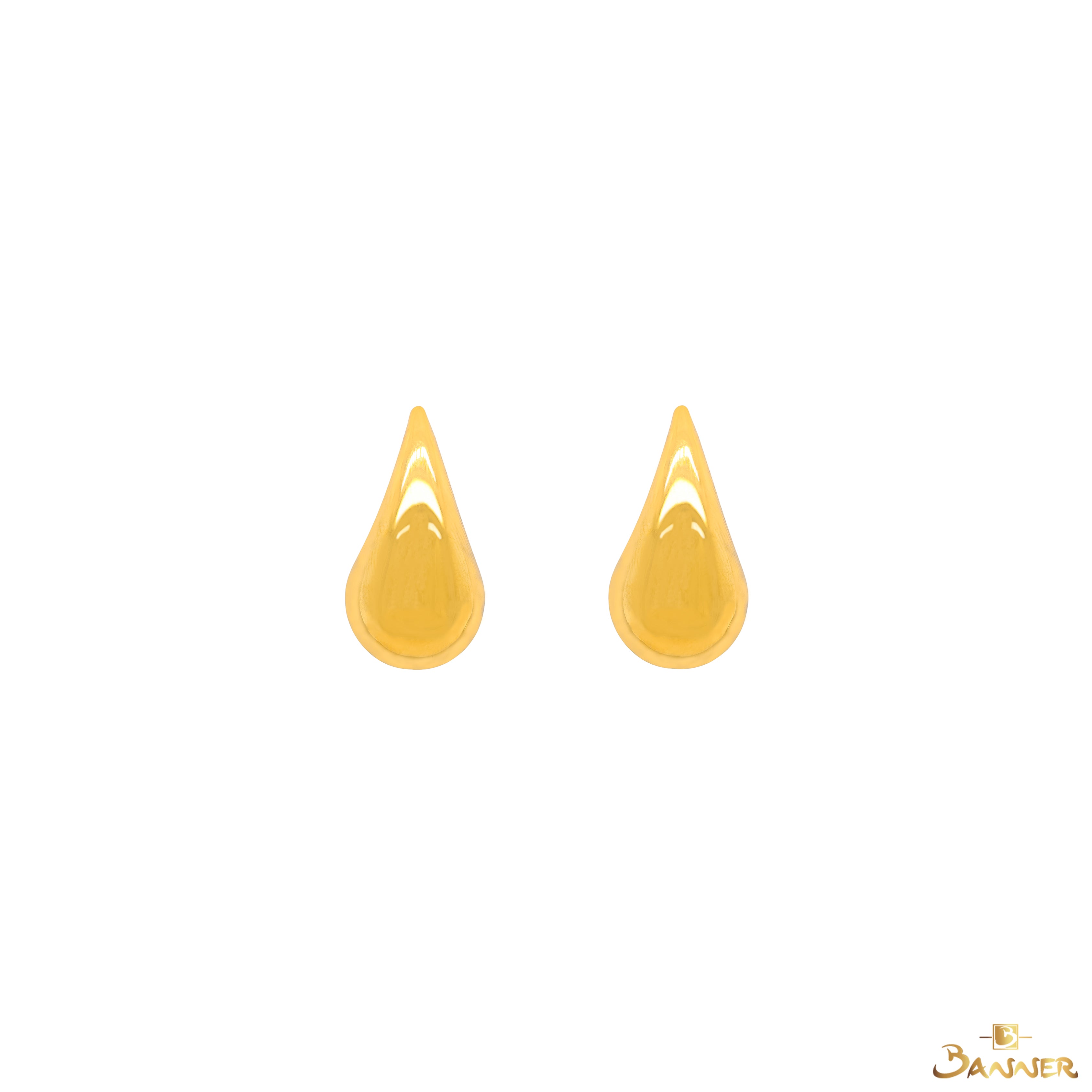 18K Yellow Gold Kendall Dome Earrings