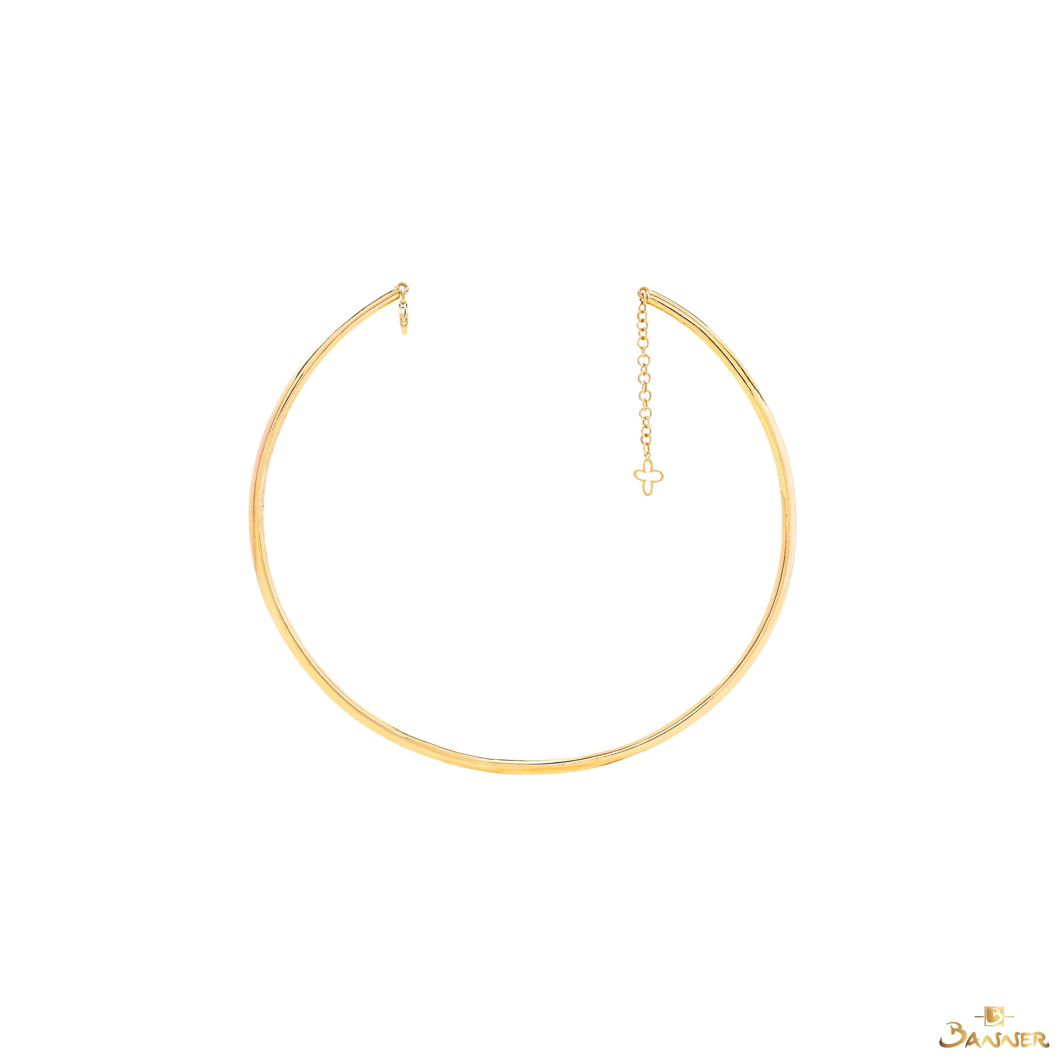 18k Yellow Gold Hard Necklace