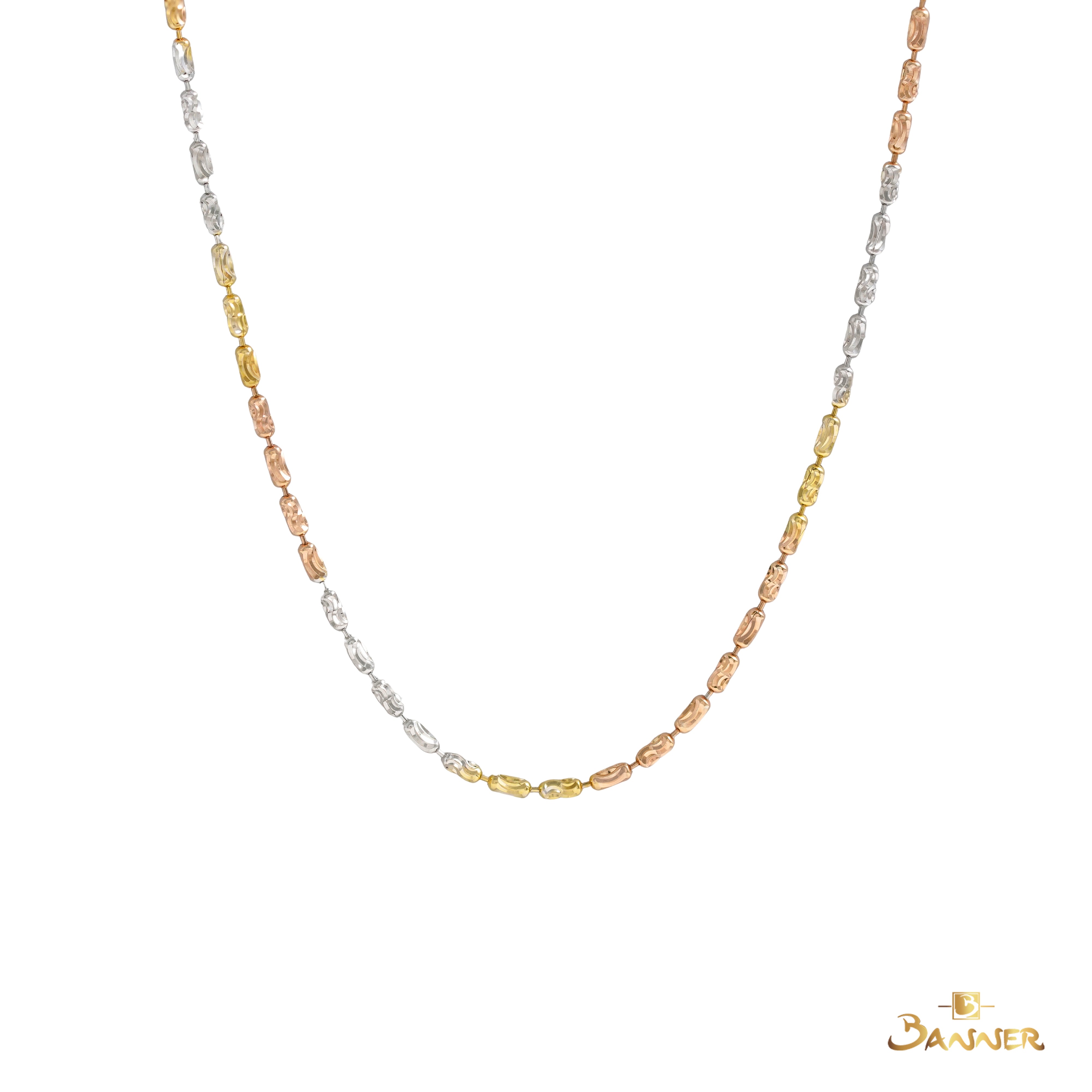 18K Gold 3 Colors Necklace