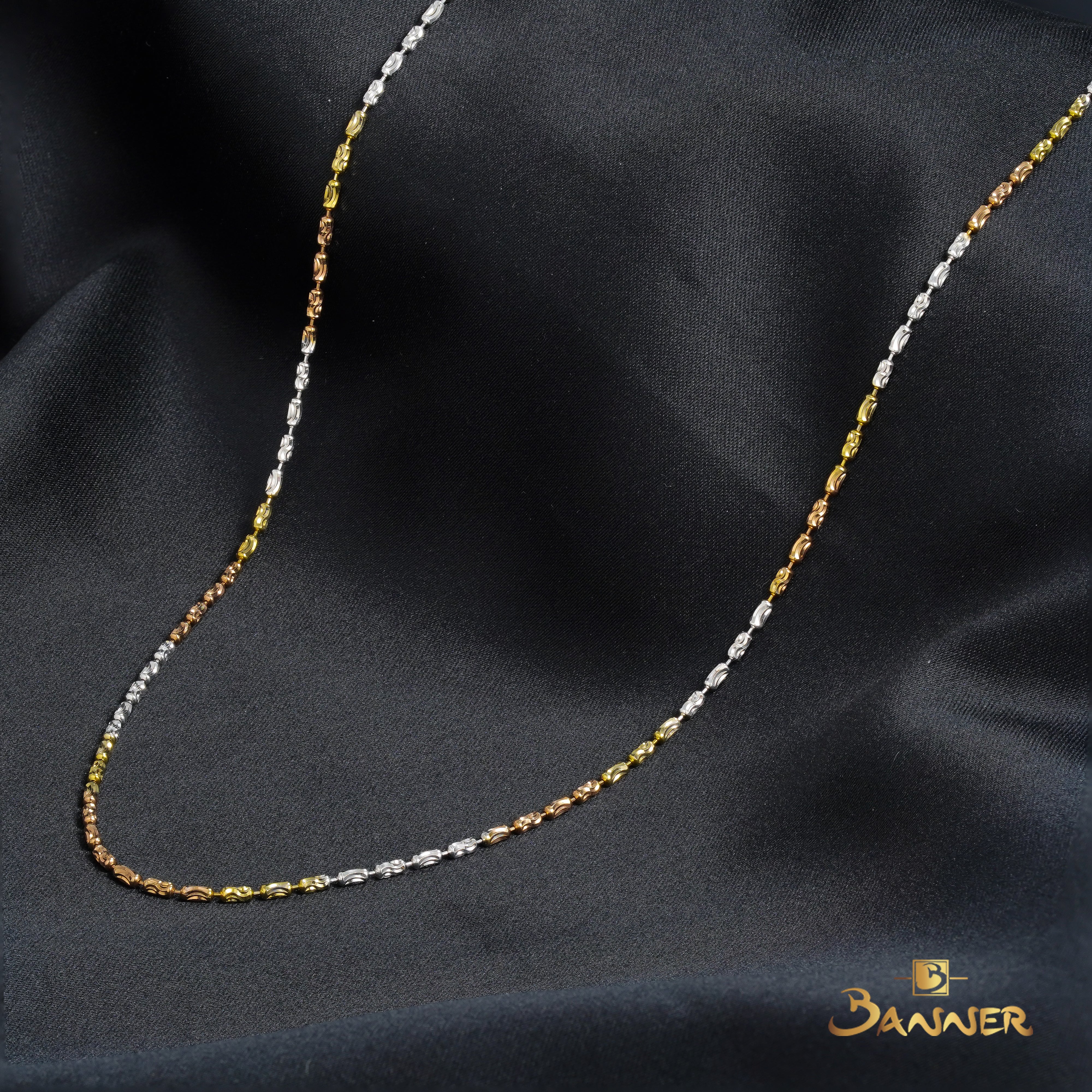 18K Gold 3 Colors Necklace