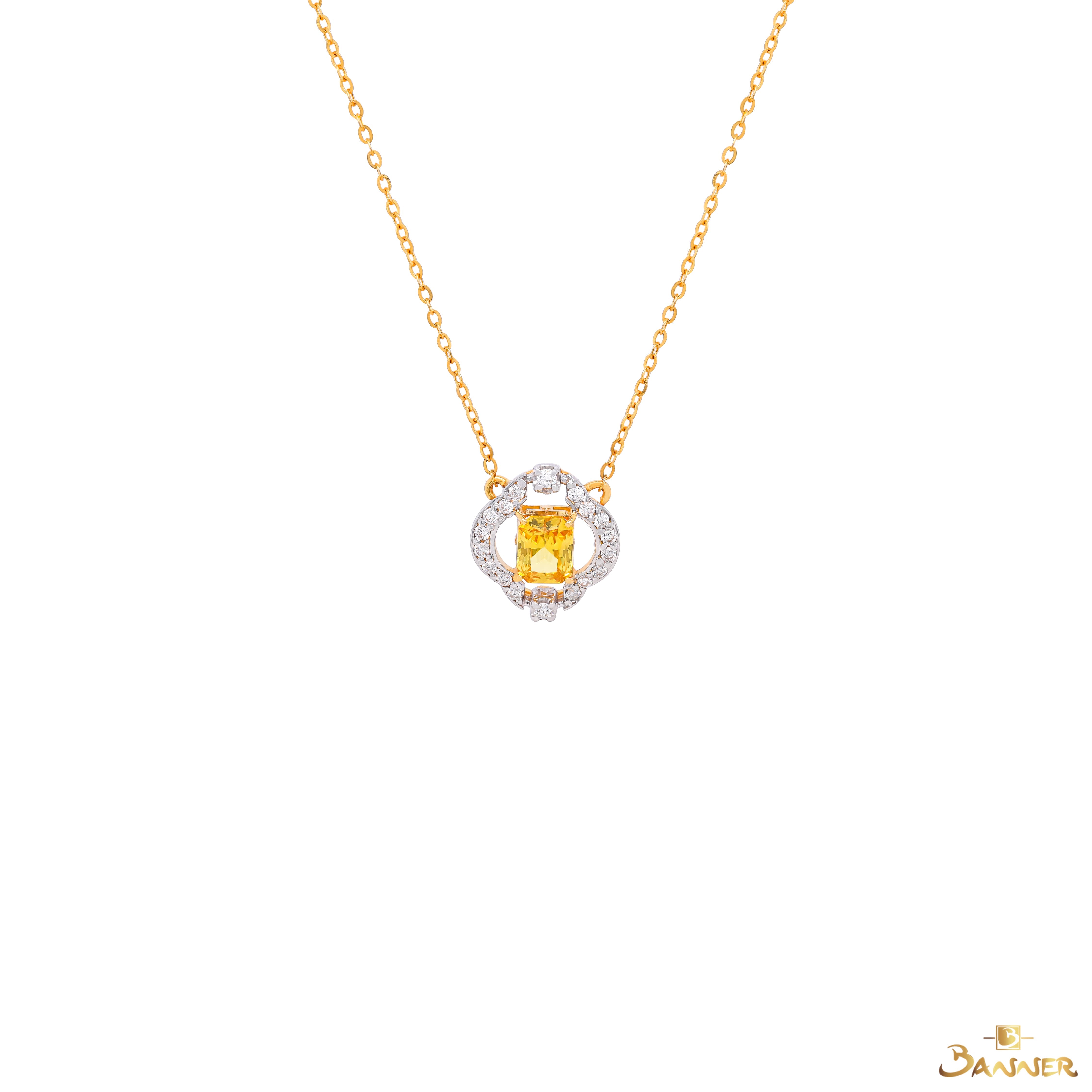 Yellow Sapphire and Diamond Eos Necklace