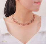 Multi-colored Spinel and Diamond Necklace