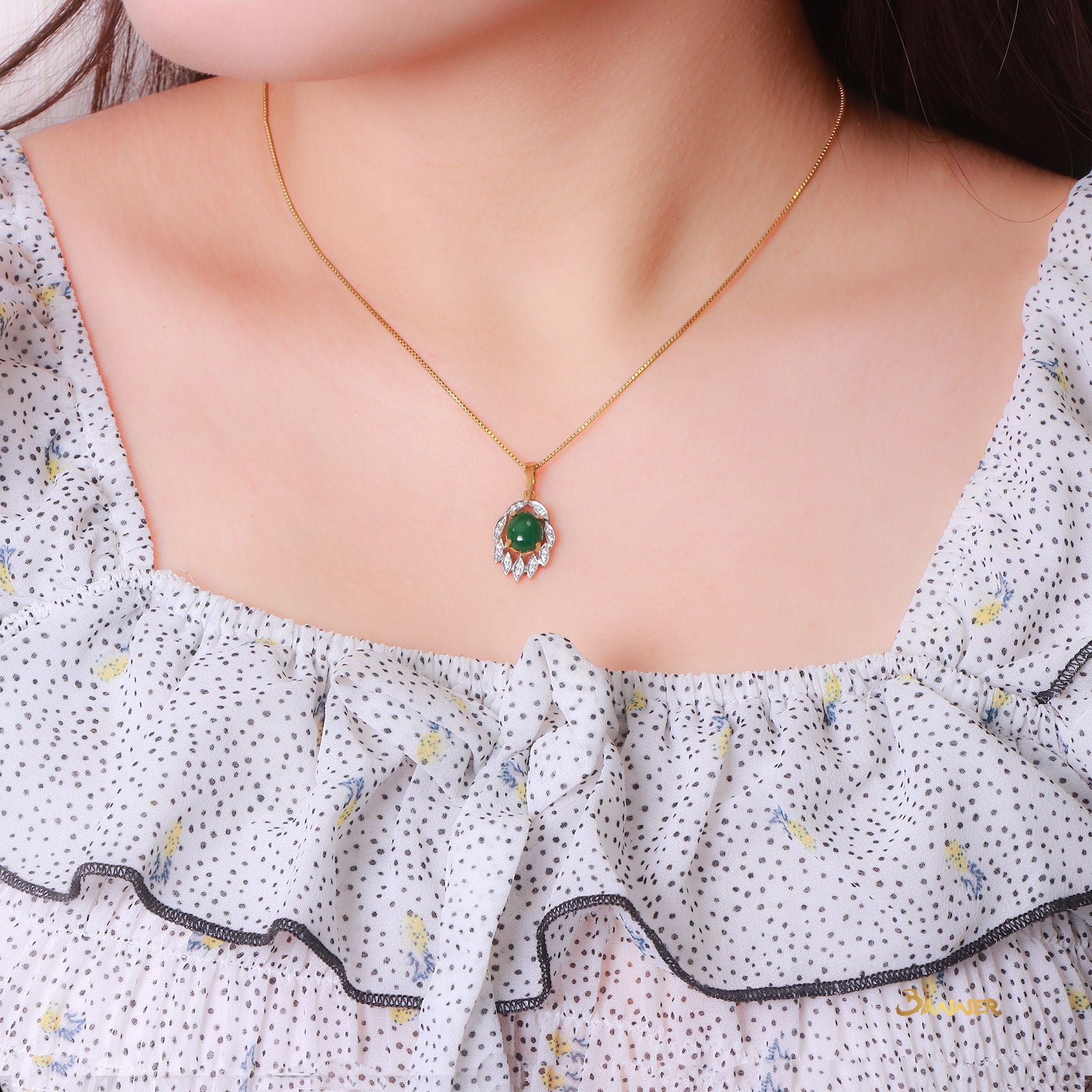 Jade and Diamond Pendant