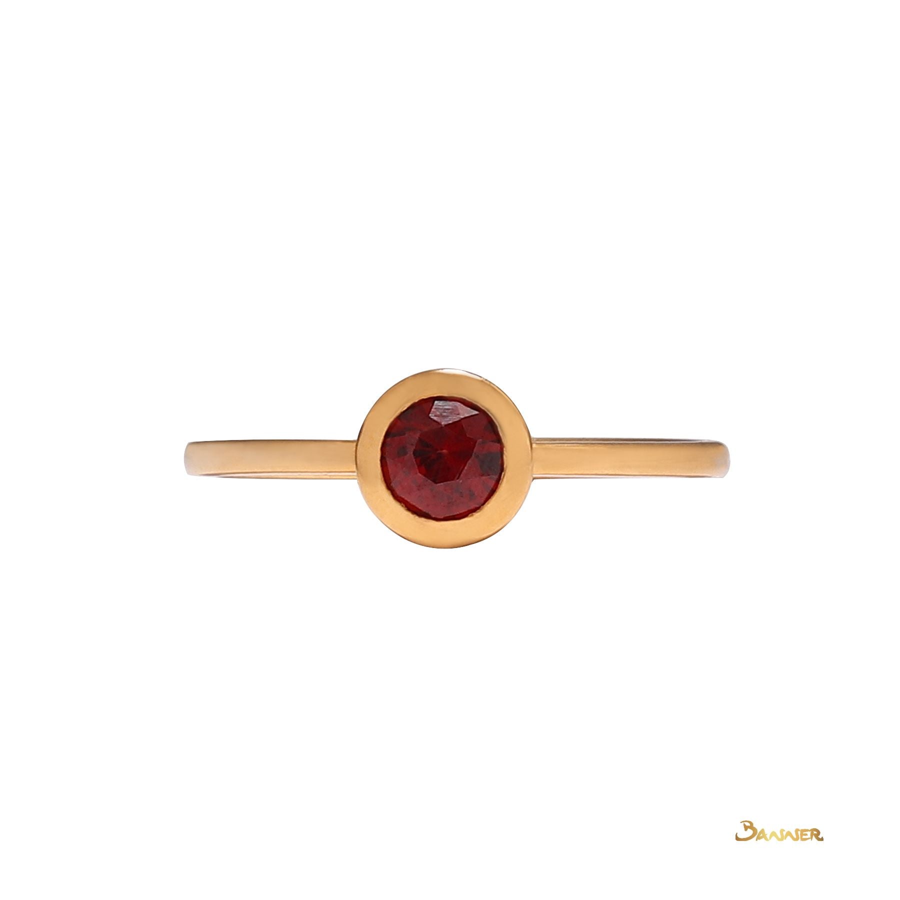 Garnet Solitaire Ring
