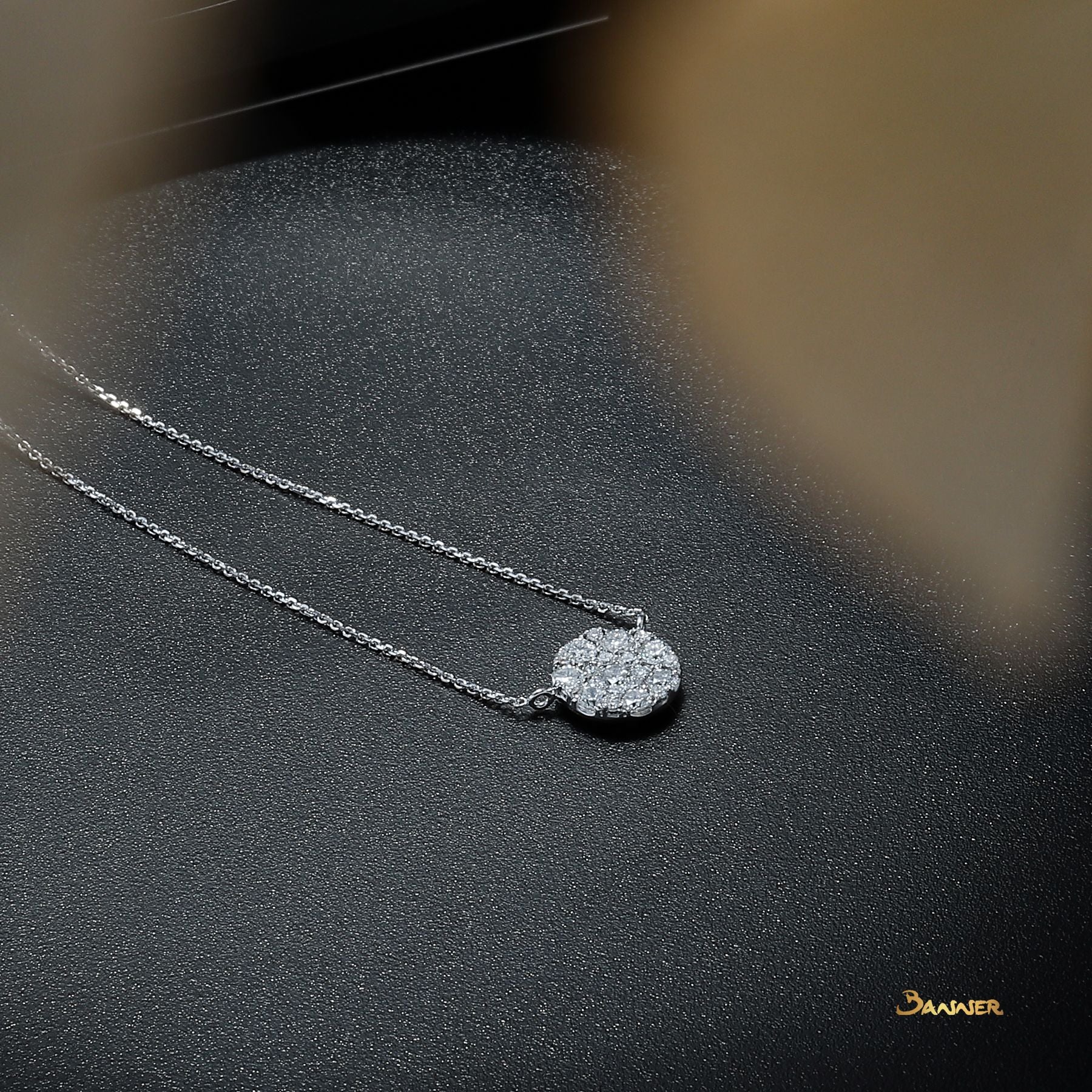 Diamond Necklace with Invisible Setting