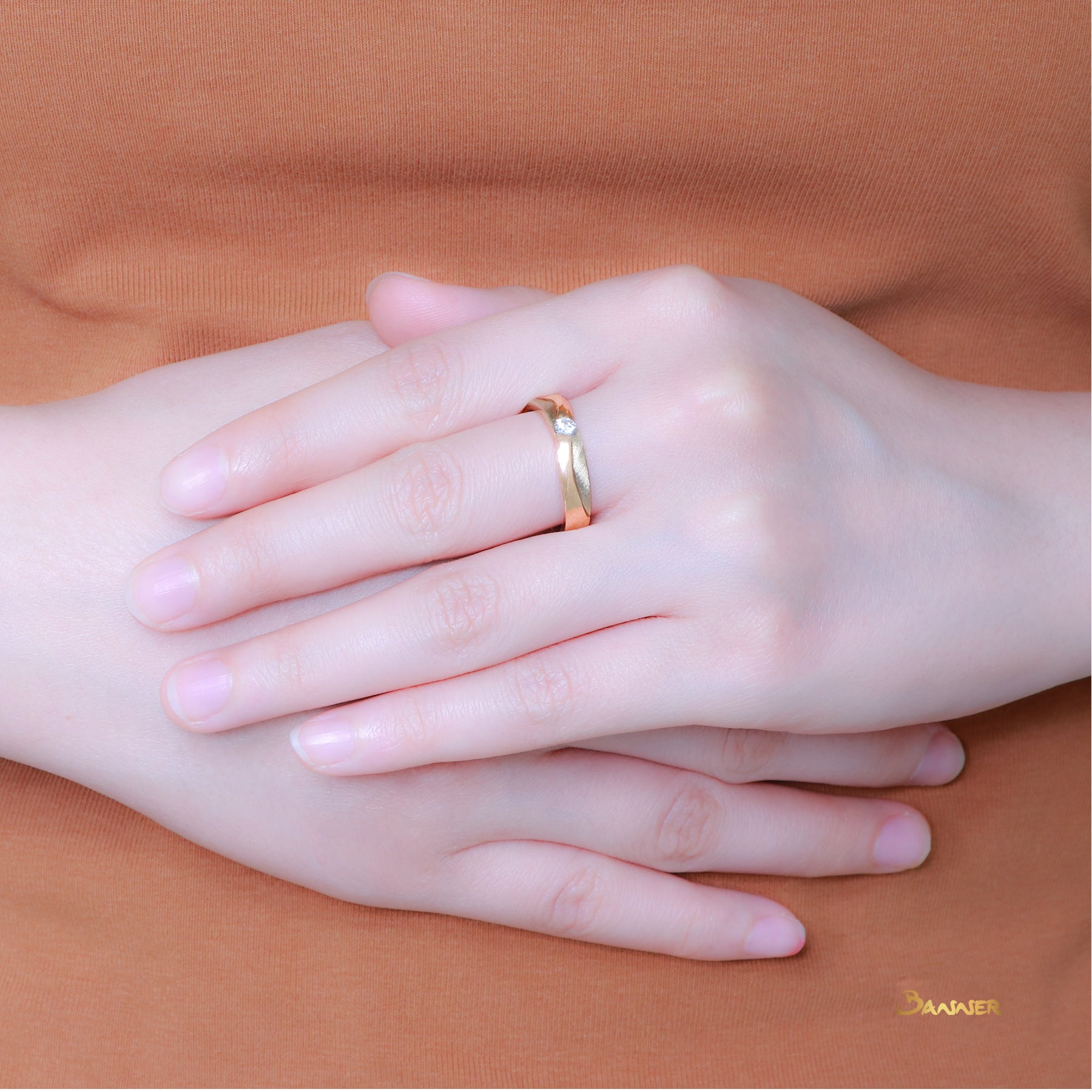 Diamond Rose Gold Yae-Hlaing Ring