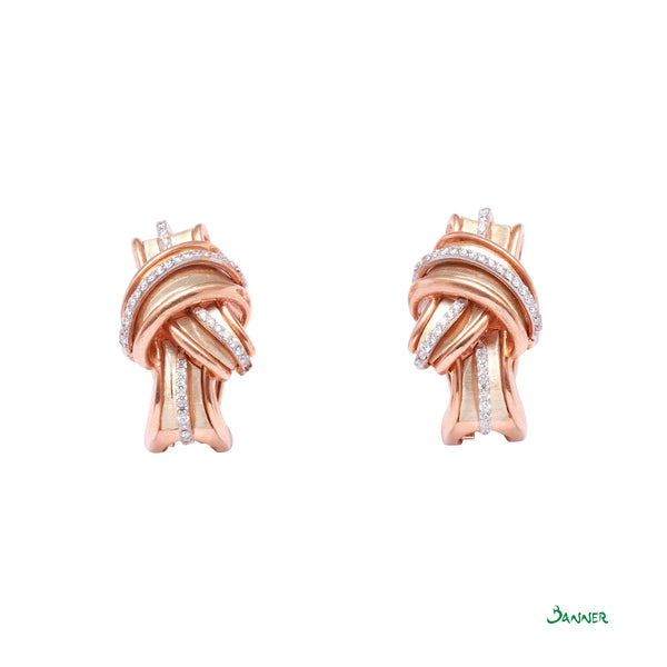 Diamond and Rose Gold Turban Earrings (0.49 cts. t.w.)
