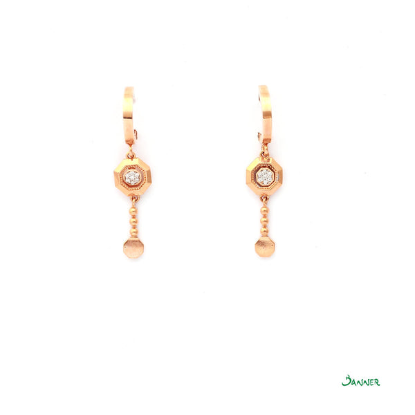 Diamond and Rose Gold Petite Earrings (0.11 cts. t.w.)