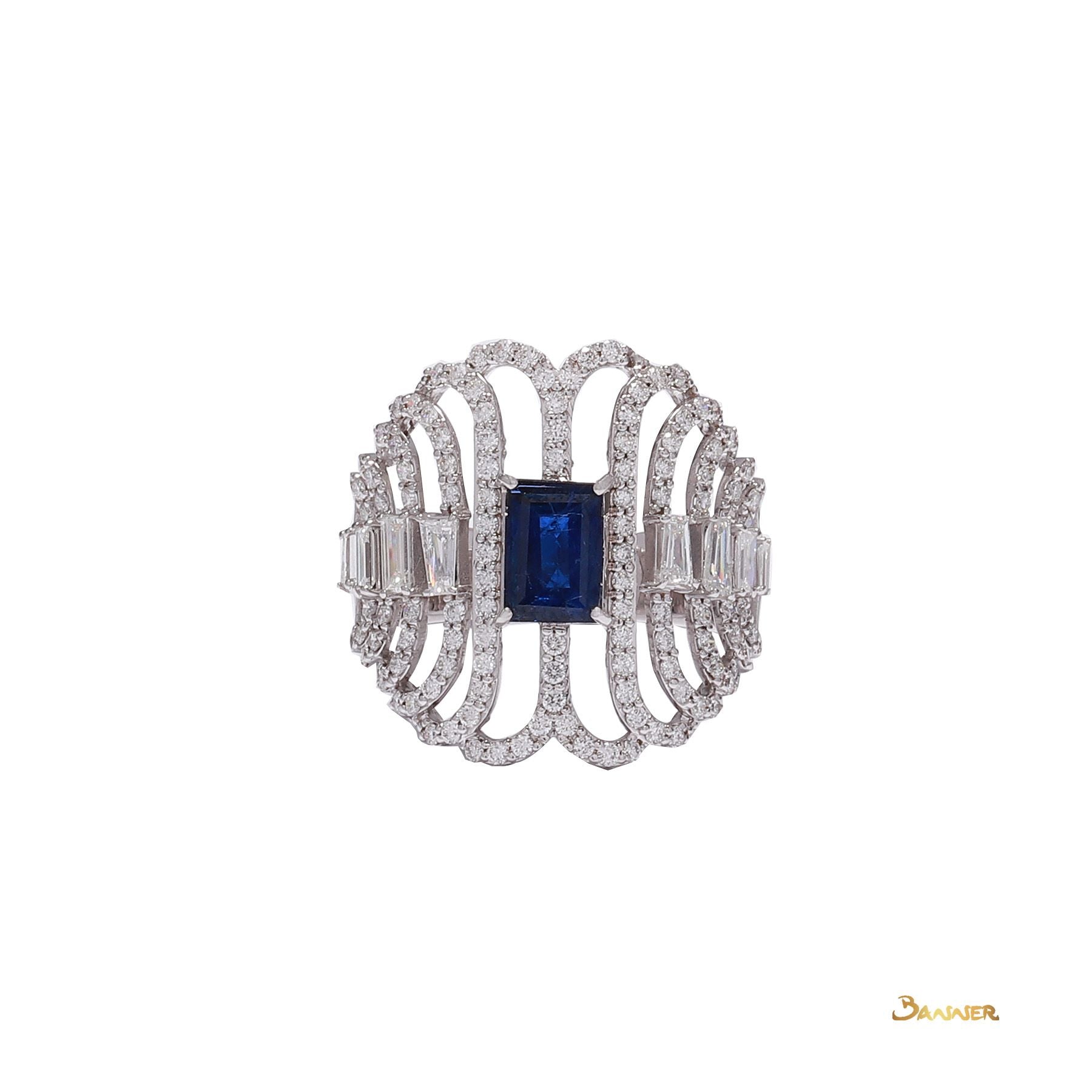 Sapphire and Diamond Kanote Ring