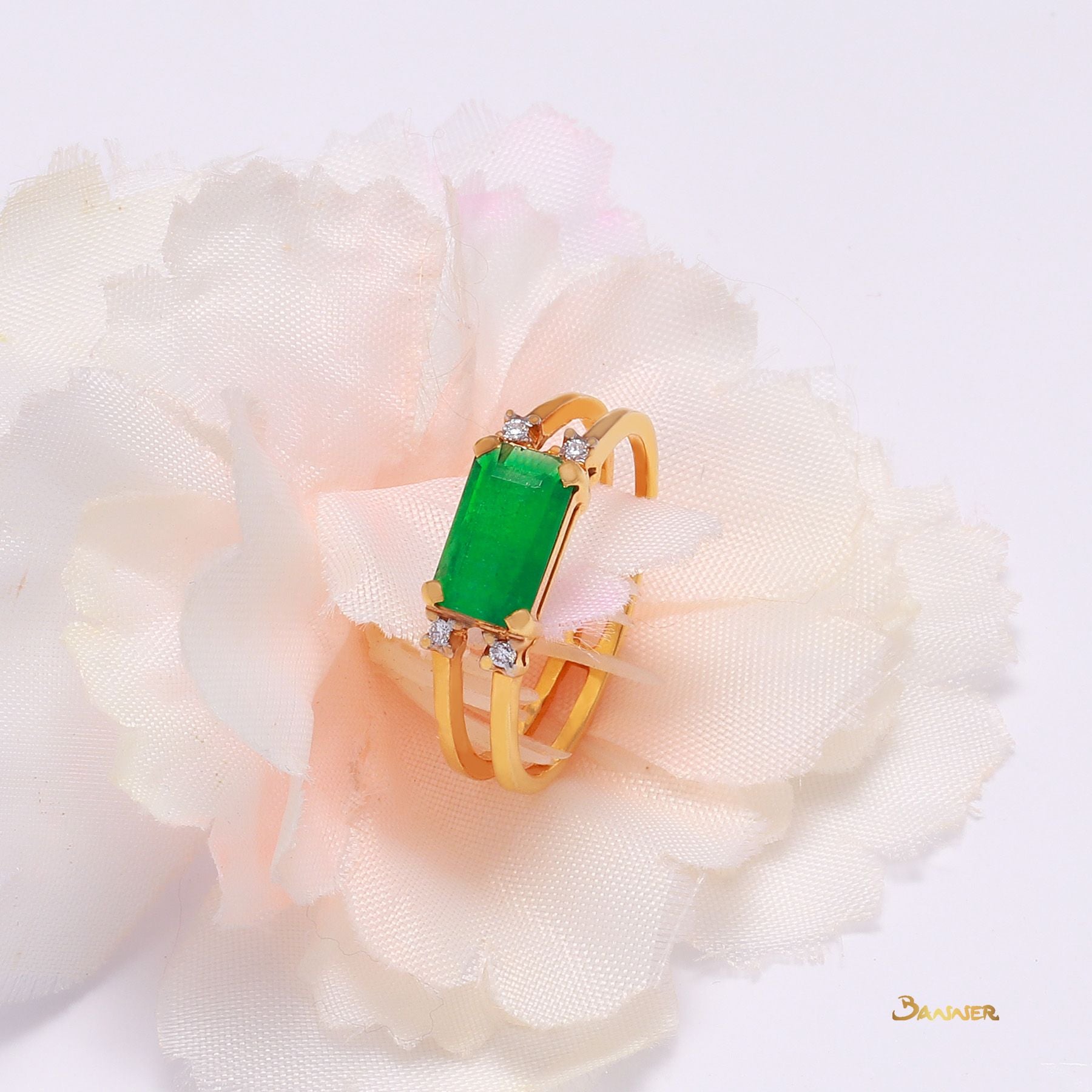 Emerald and Diamond Ring