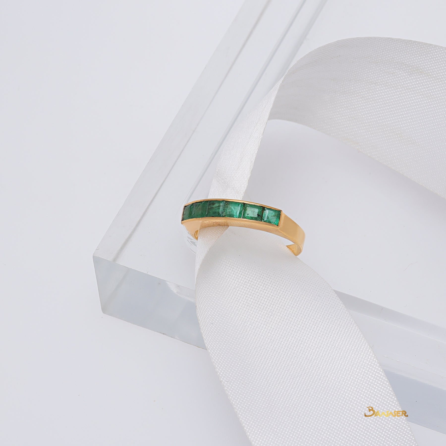 Emerald Channel Ring