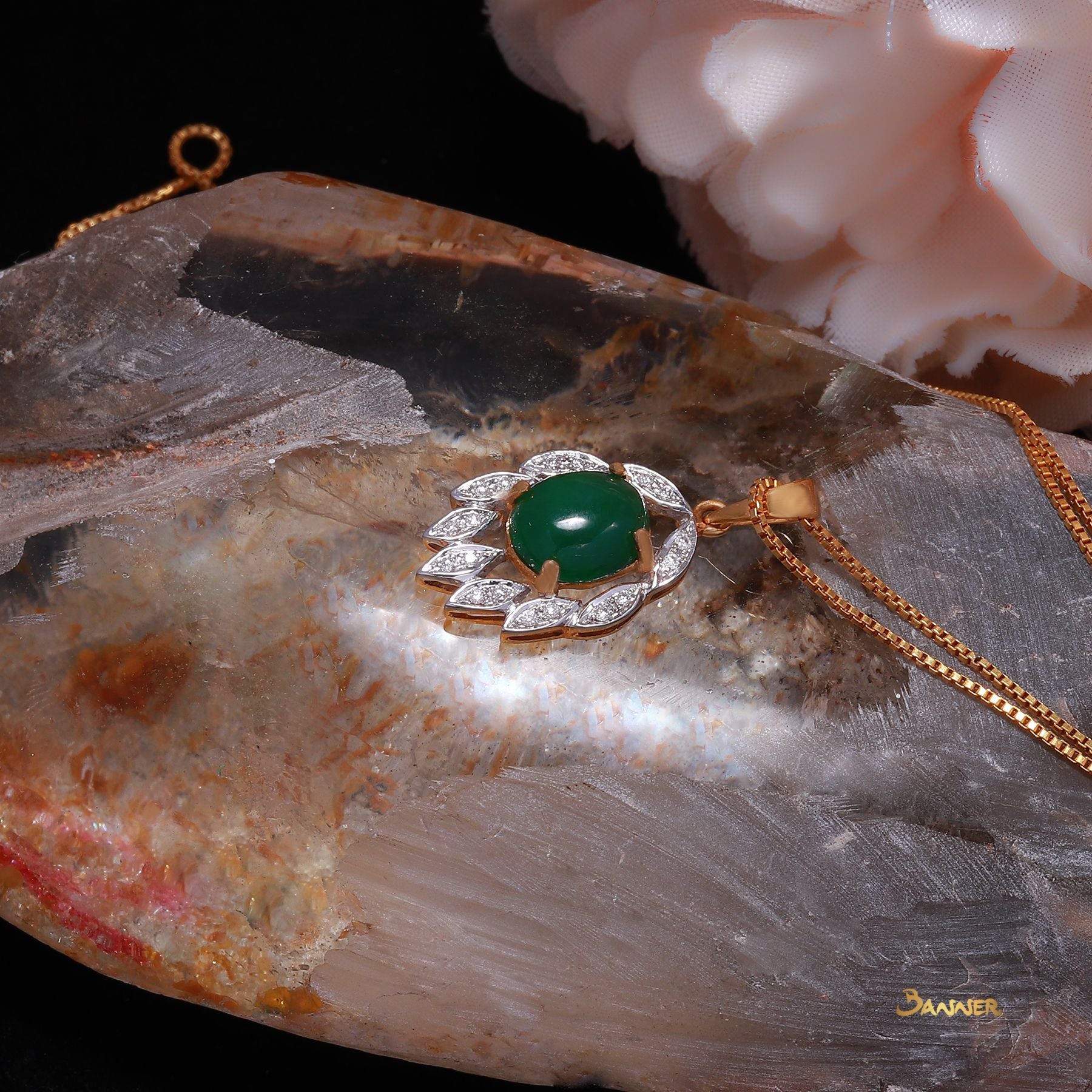 Jade and Diamond Pendant
