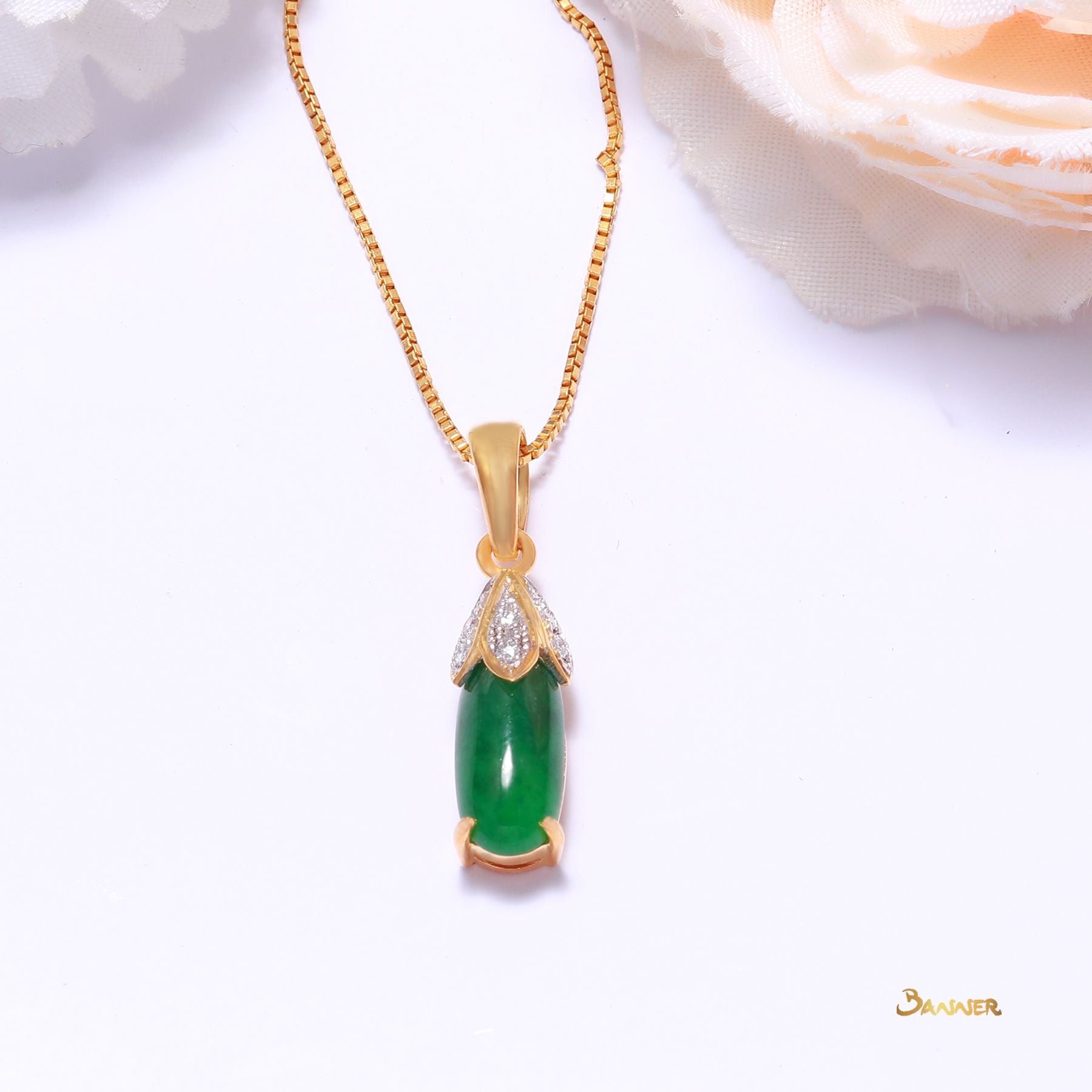Jade and Diamond Pendant