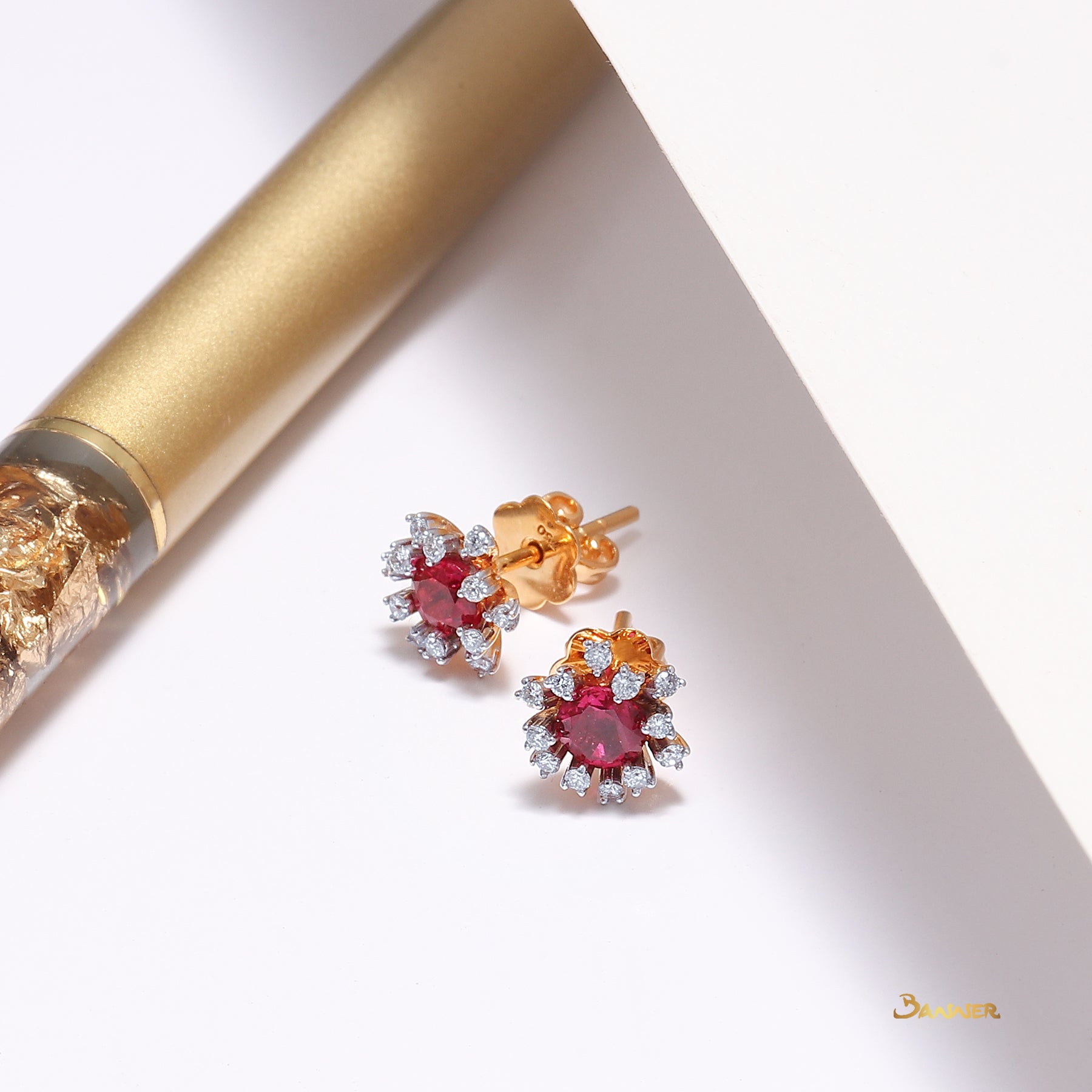 Ruby and Diamond Rose Set