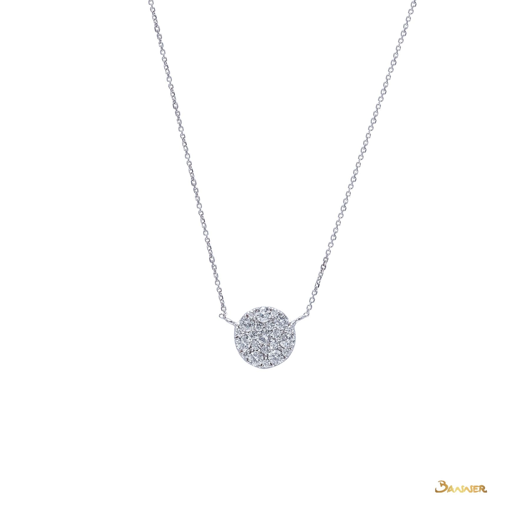 Diamond Necklace with Invisible Setting