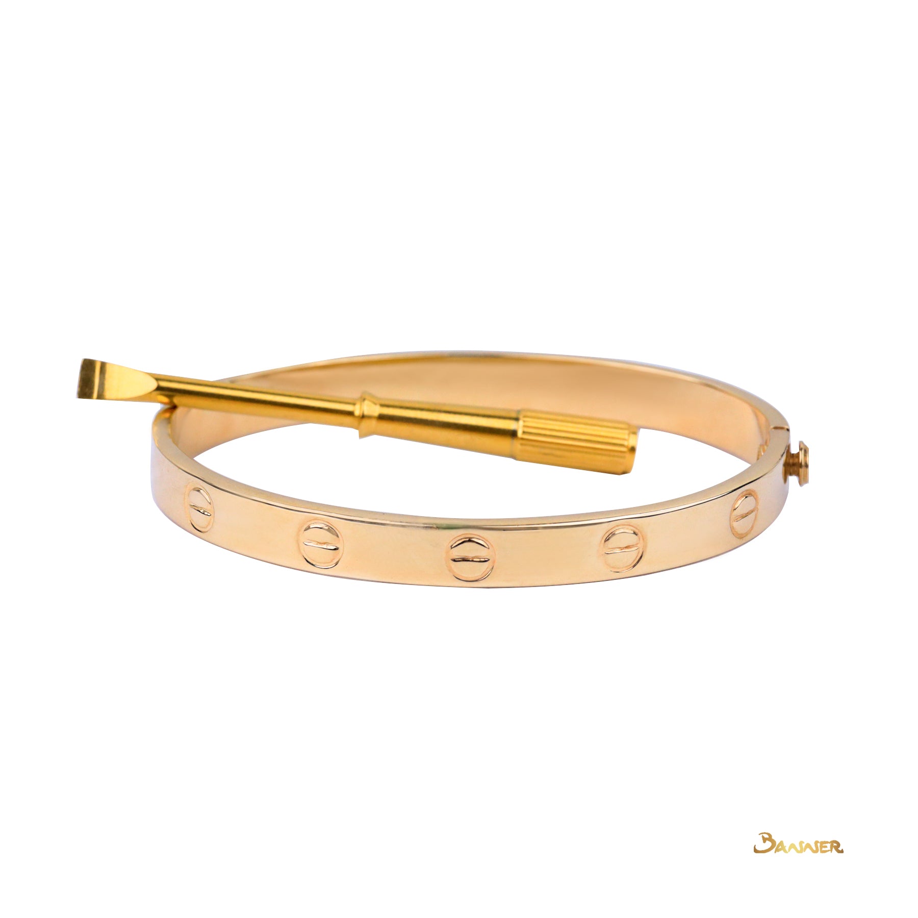 18k Yellow Gold Cartier Bracelet ( 16" , 17" & 19" )