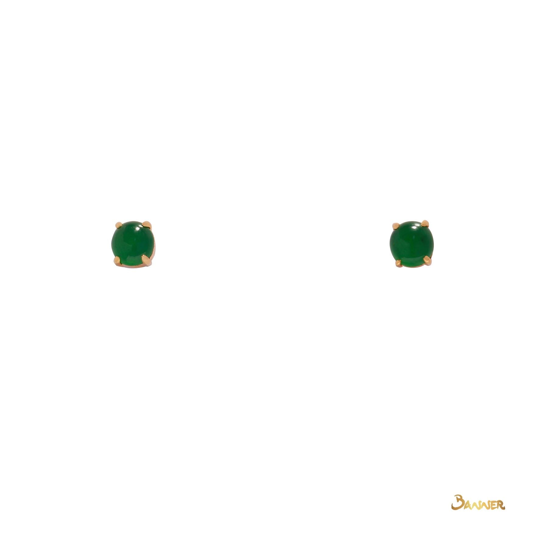 Jade and Diamond 2-way Halo Earrings