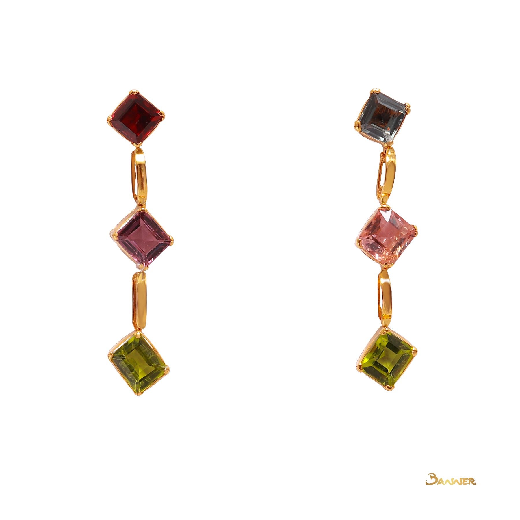 Spinel Dangling Earrings