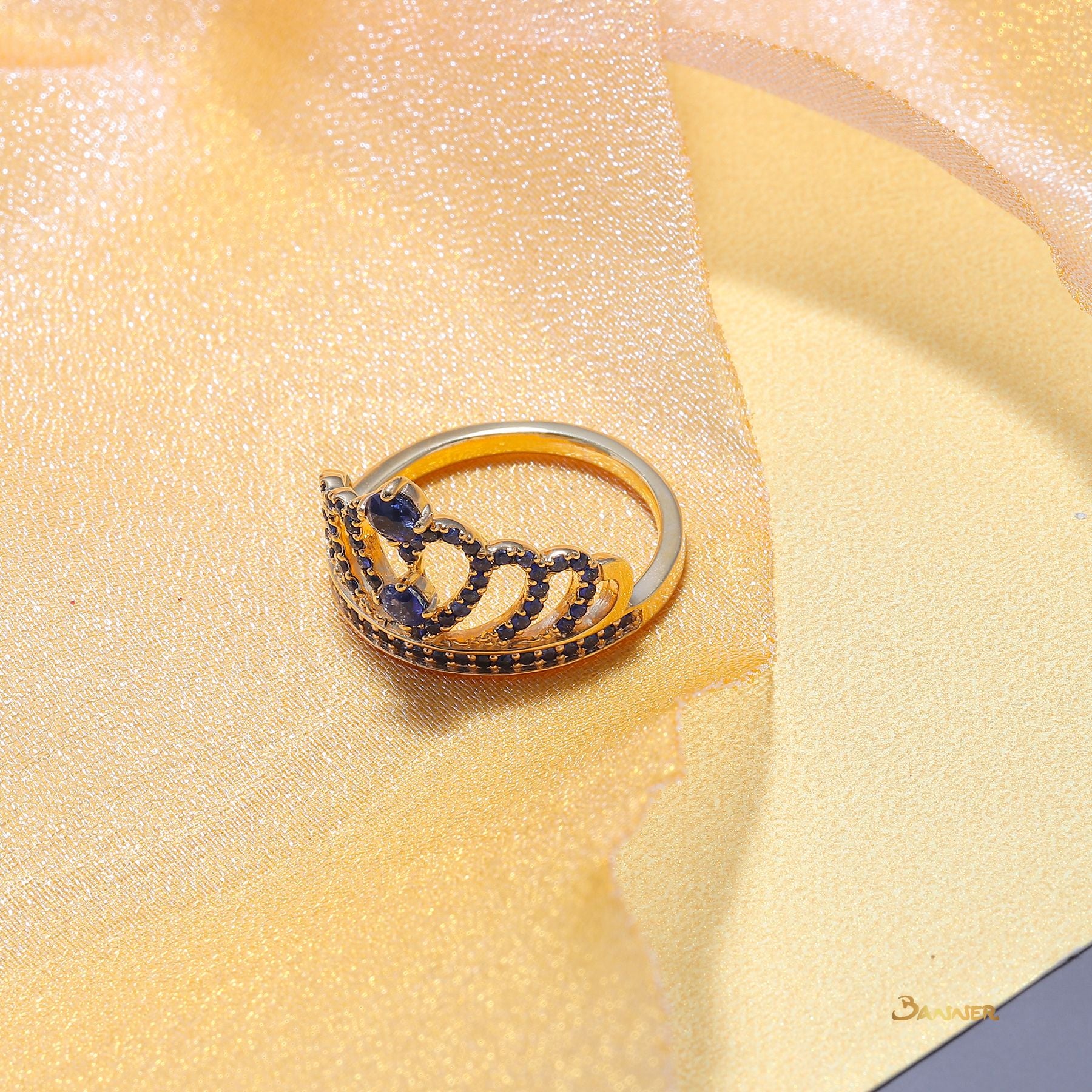Sapphire Crown Ring