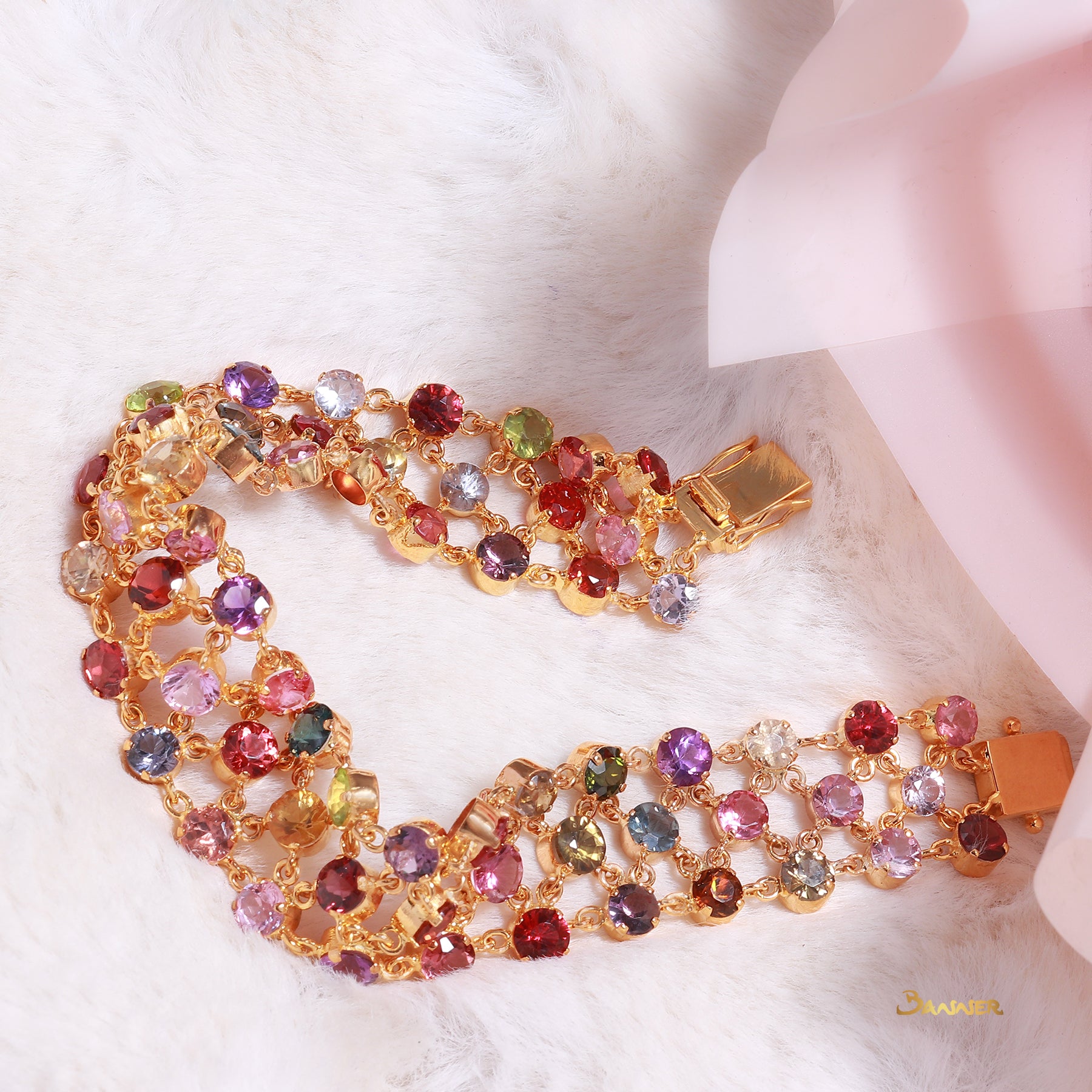 Multi-color Spinel Bracelet