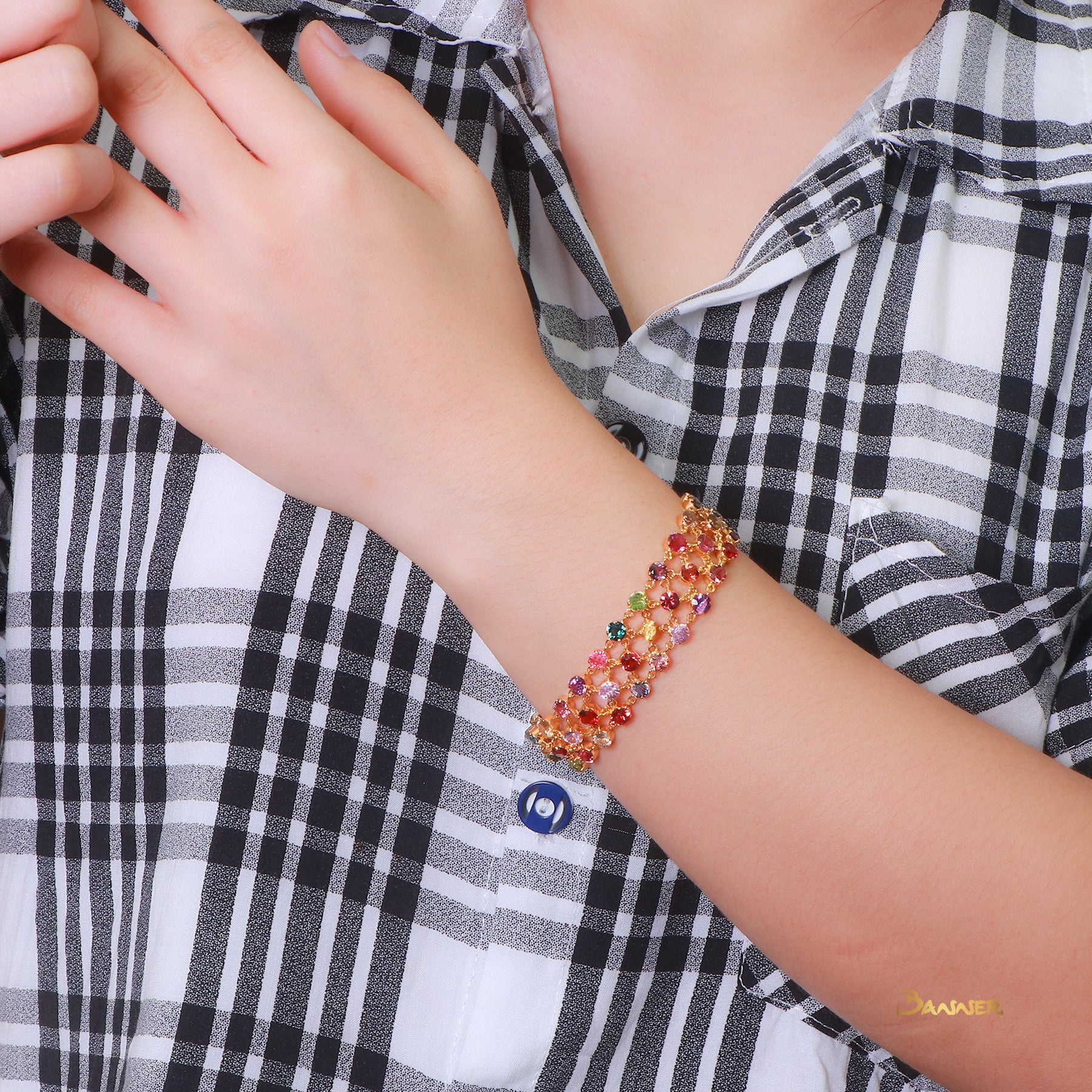 Multi-color Spinel Bracelet