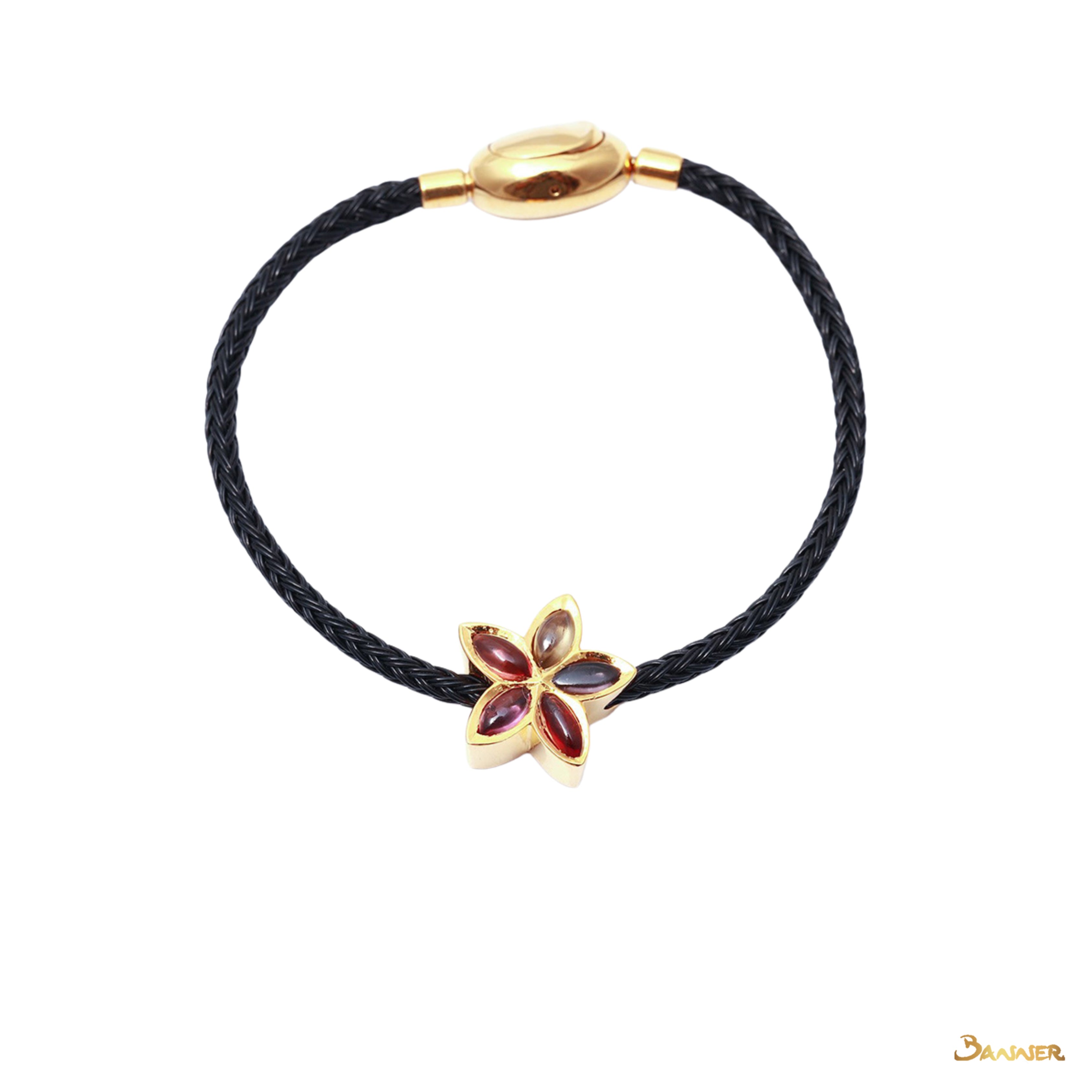 Multi-Colored Spinel Flower Charm