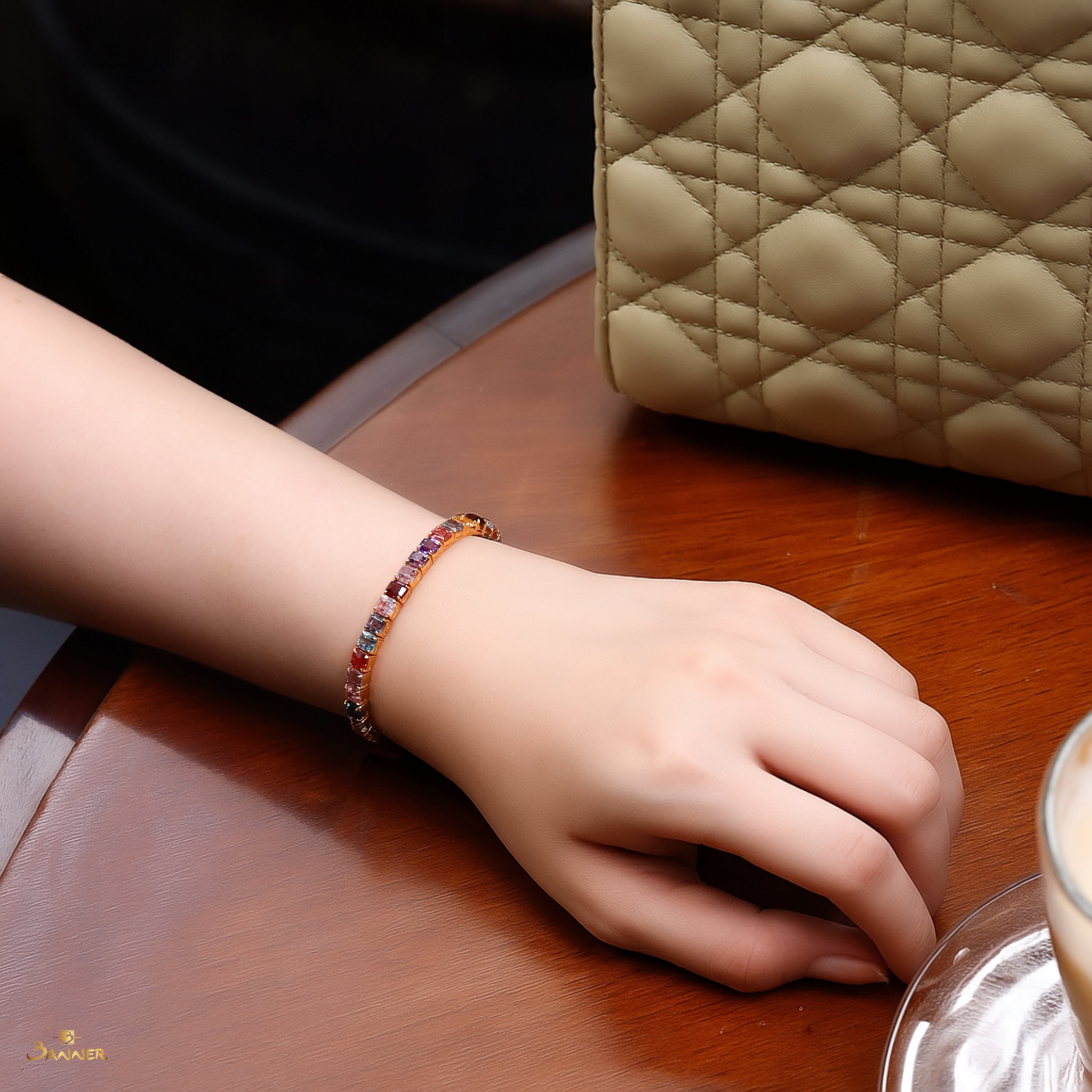Multi-color Spinel Aurora Tennis Bracelet