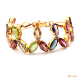 Multi-Colored Spinel Floral Bracelet