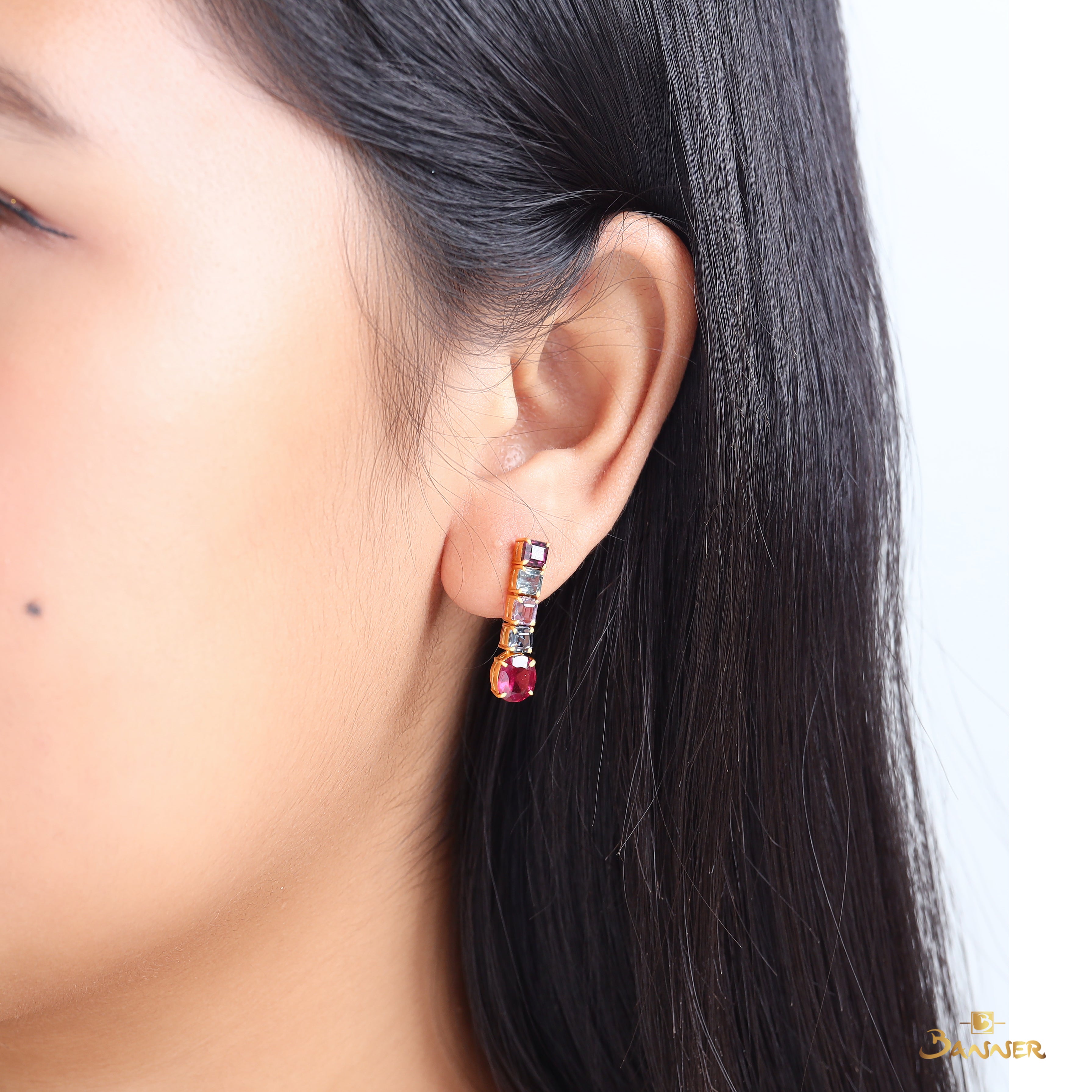 Spinel Tennis Aurora Earrings