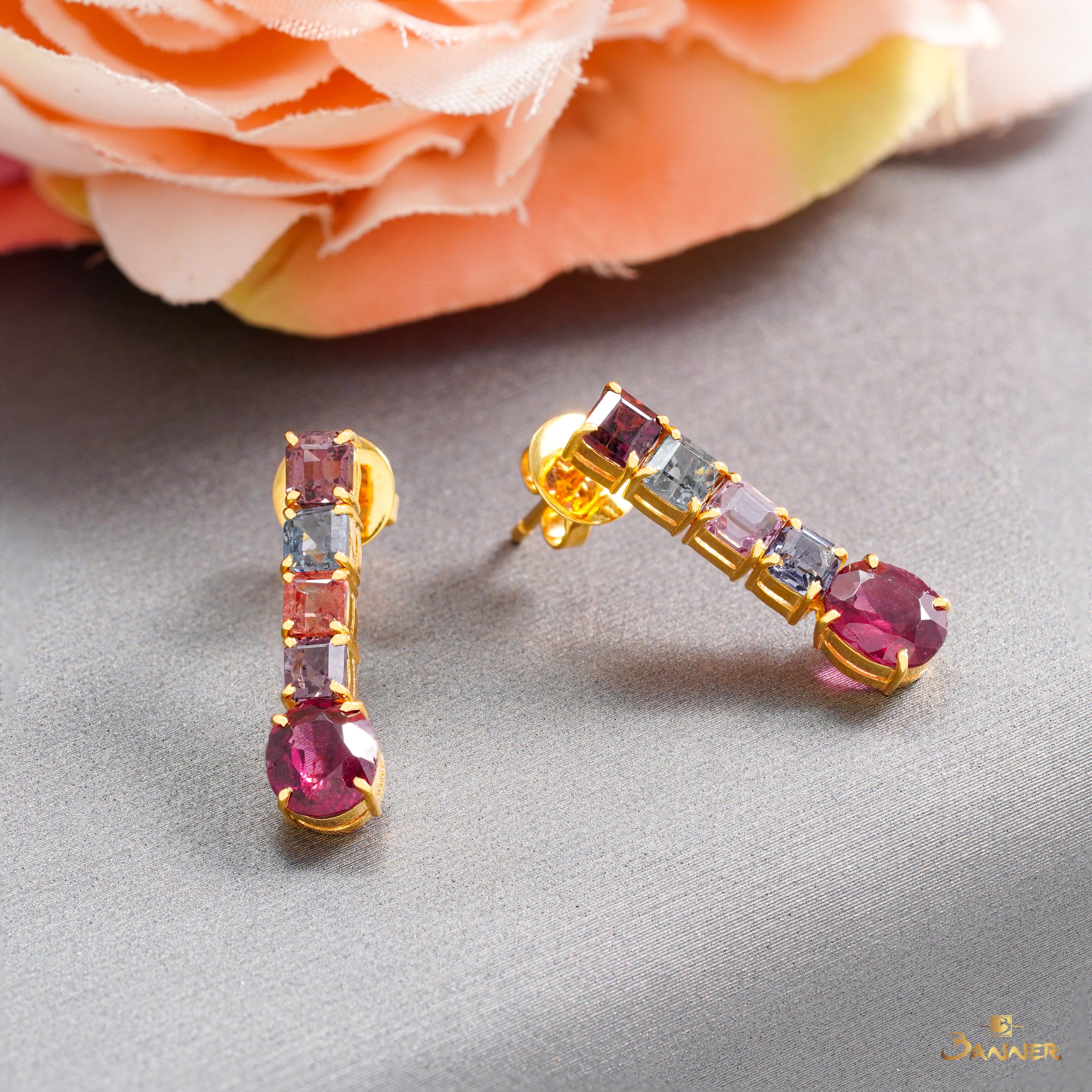 Spinel Tennis Aurora Earrings