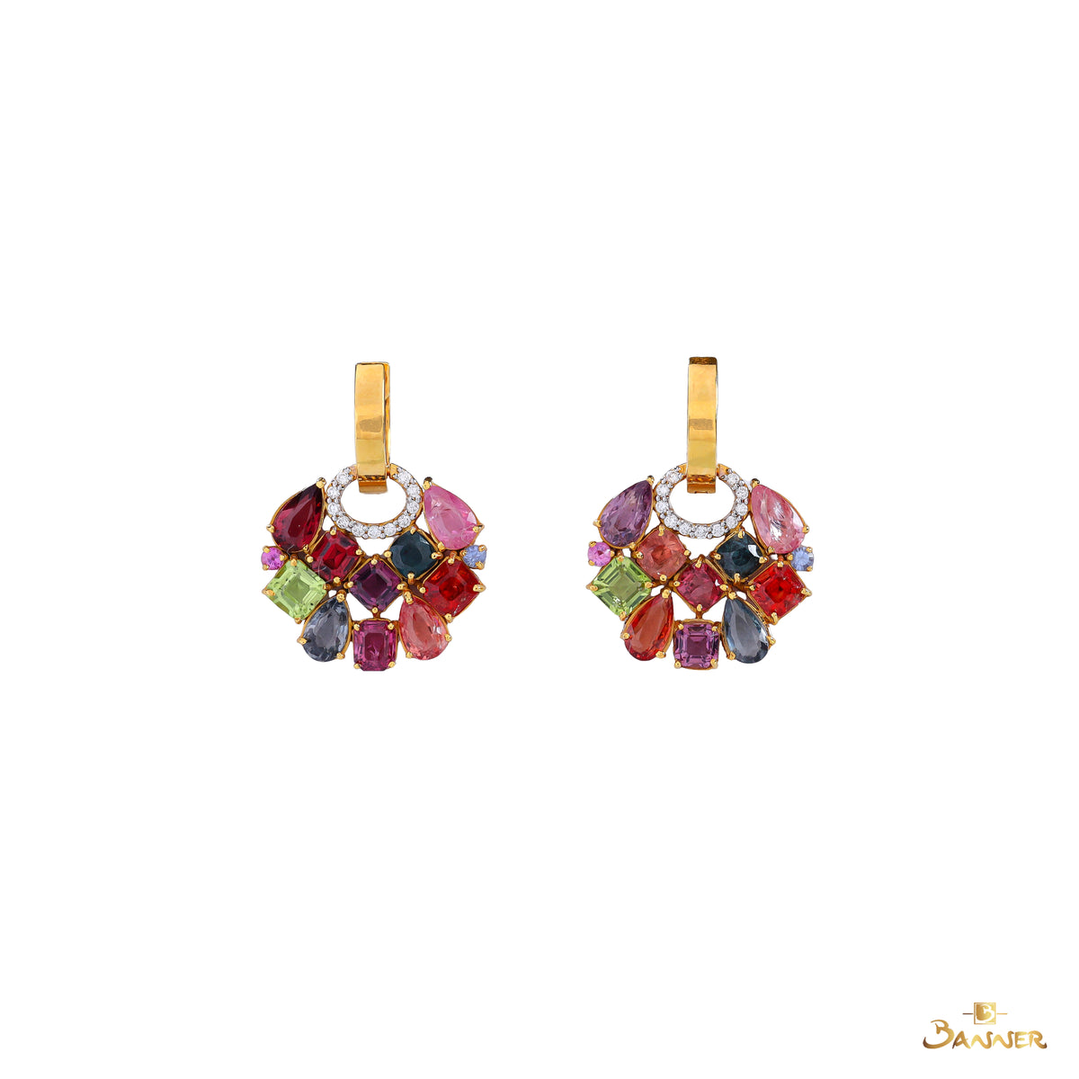 Multi Colored Spinel Eternal Bloom Earrings