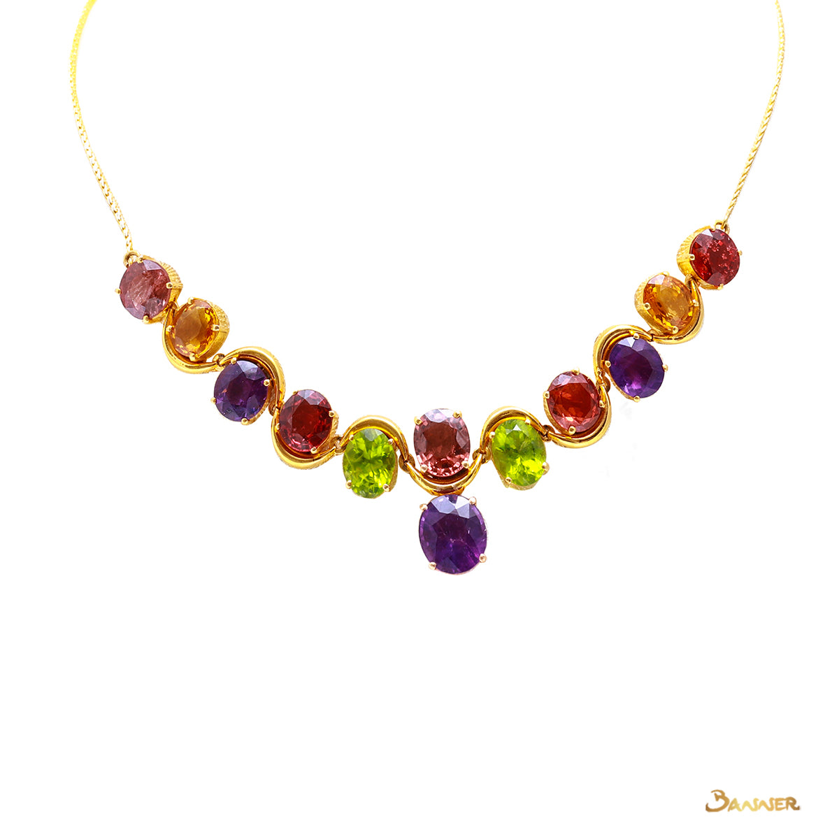 Multi-Colored Spinel Yae-Hlaing-Necklace