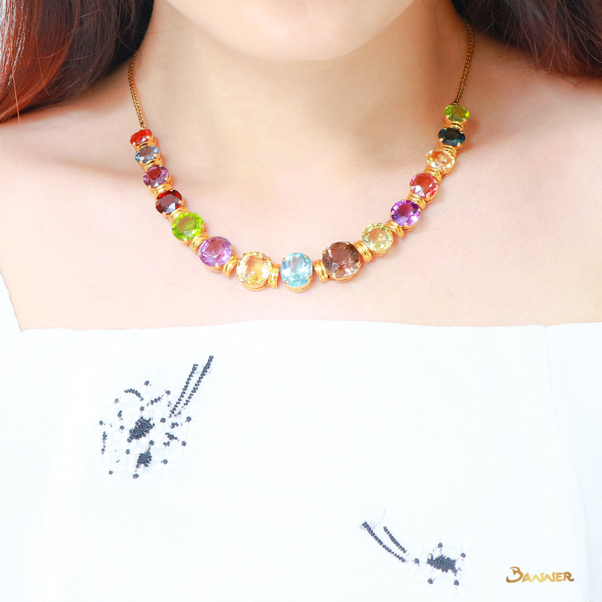 Multi-Colored Spinel Necklace