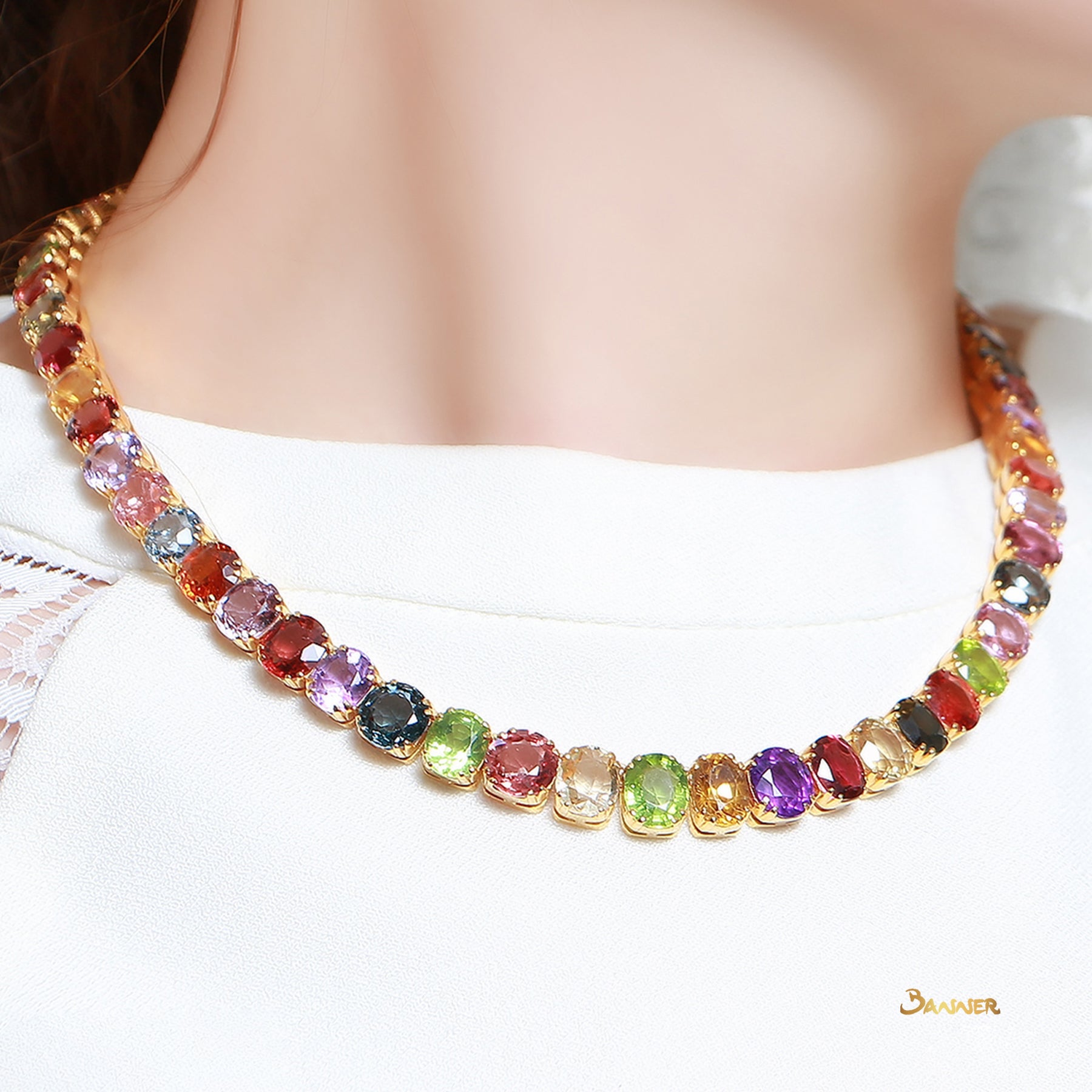 Multi-Colored Spinel Necklace