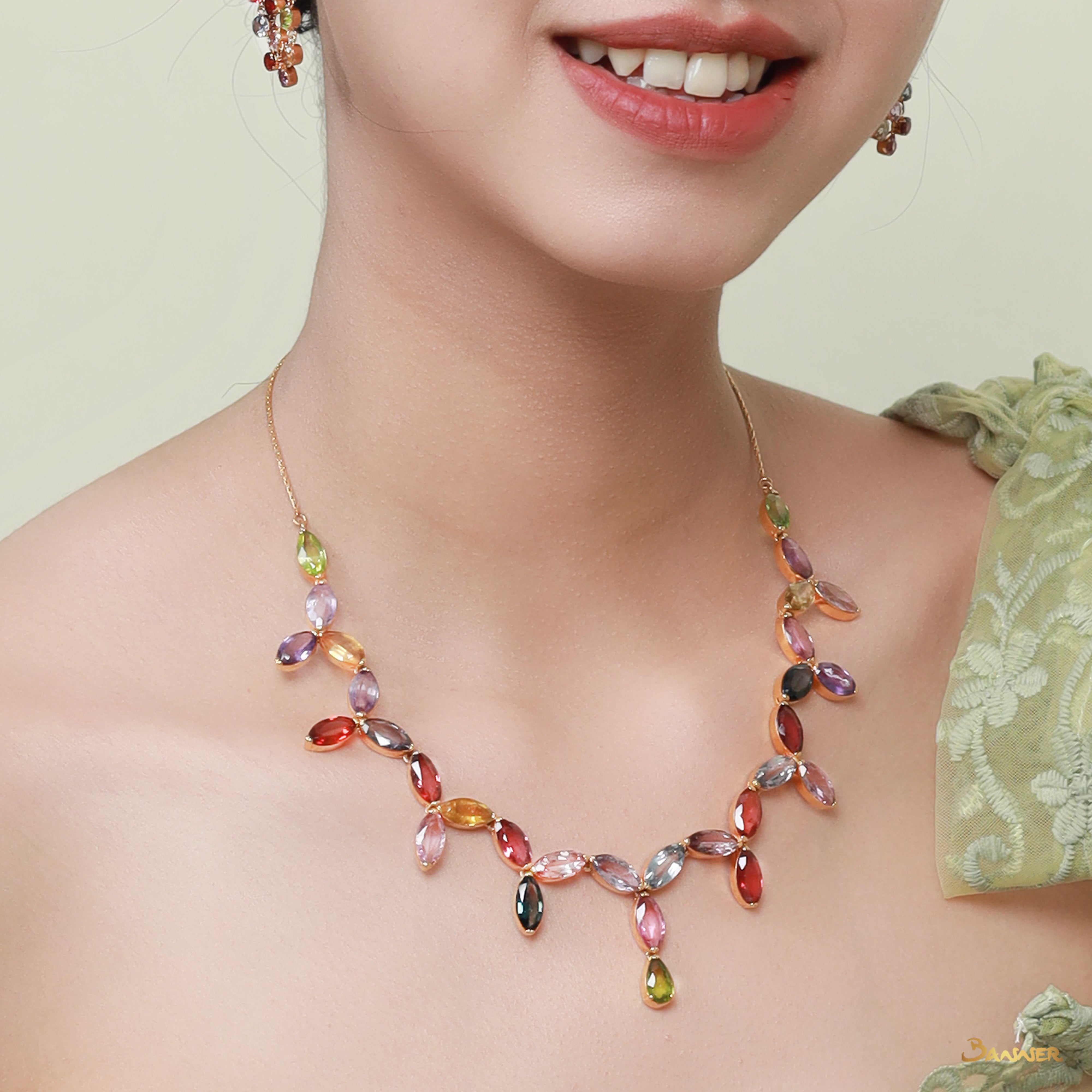 Multi-Colored Spinel Thit-Ywat Necklace