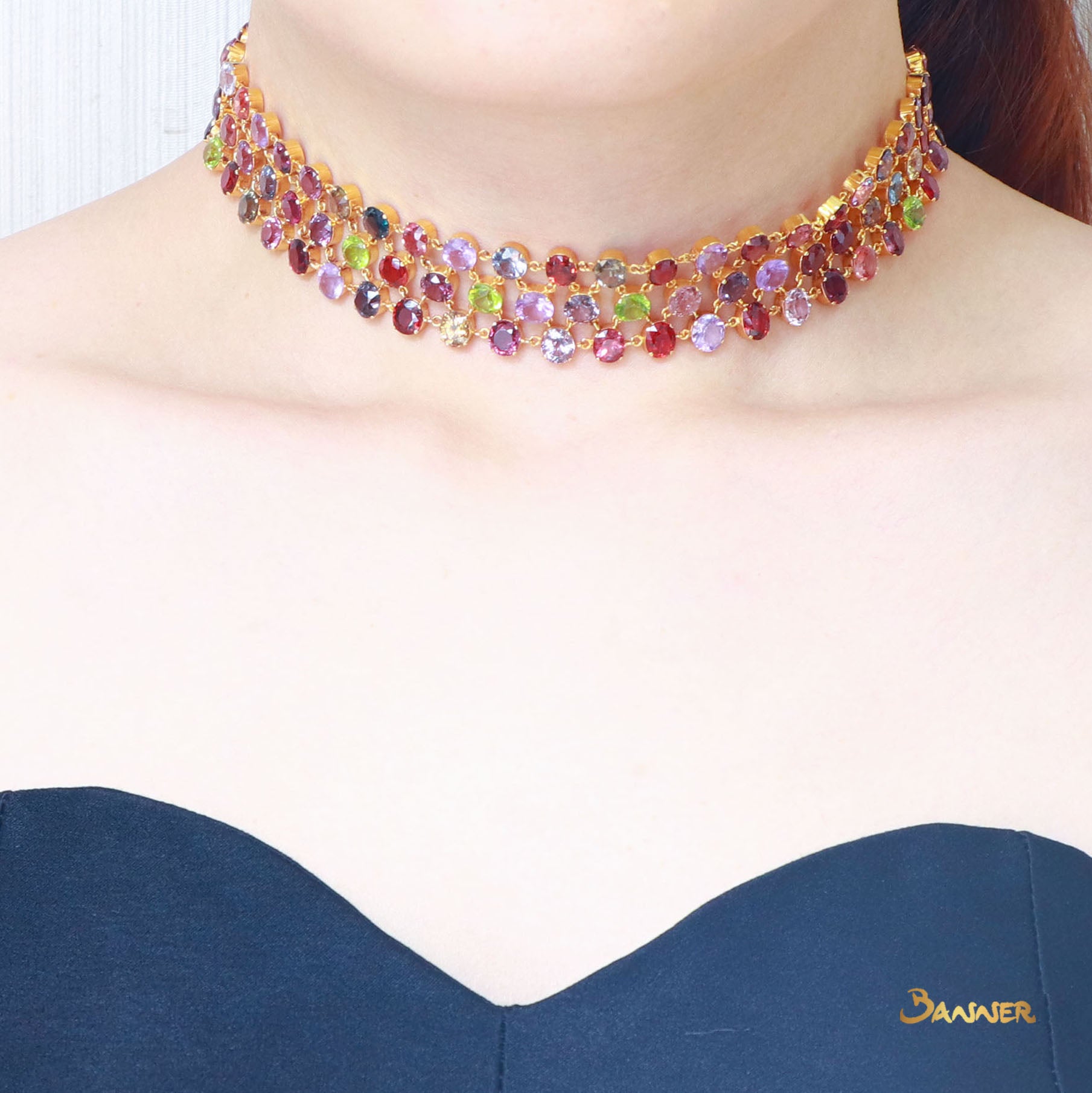 Multi-color Spinel Choker