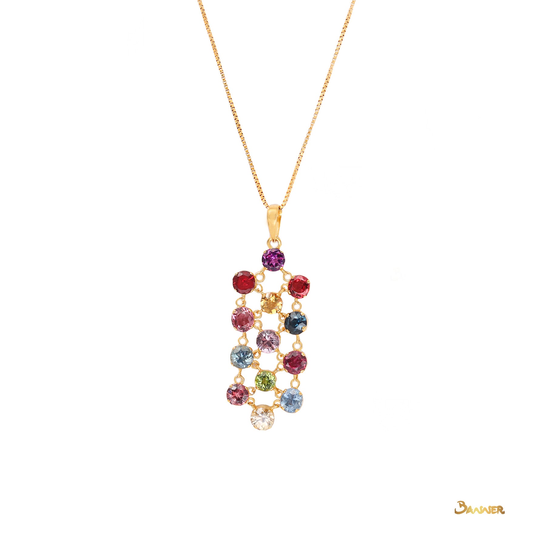 Multi-color Spinel Pendant