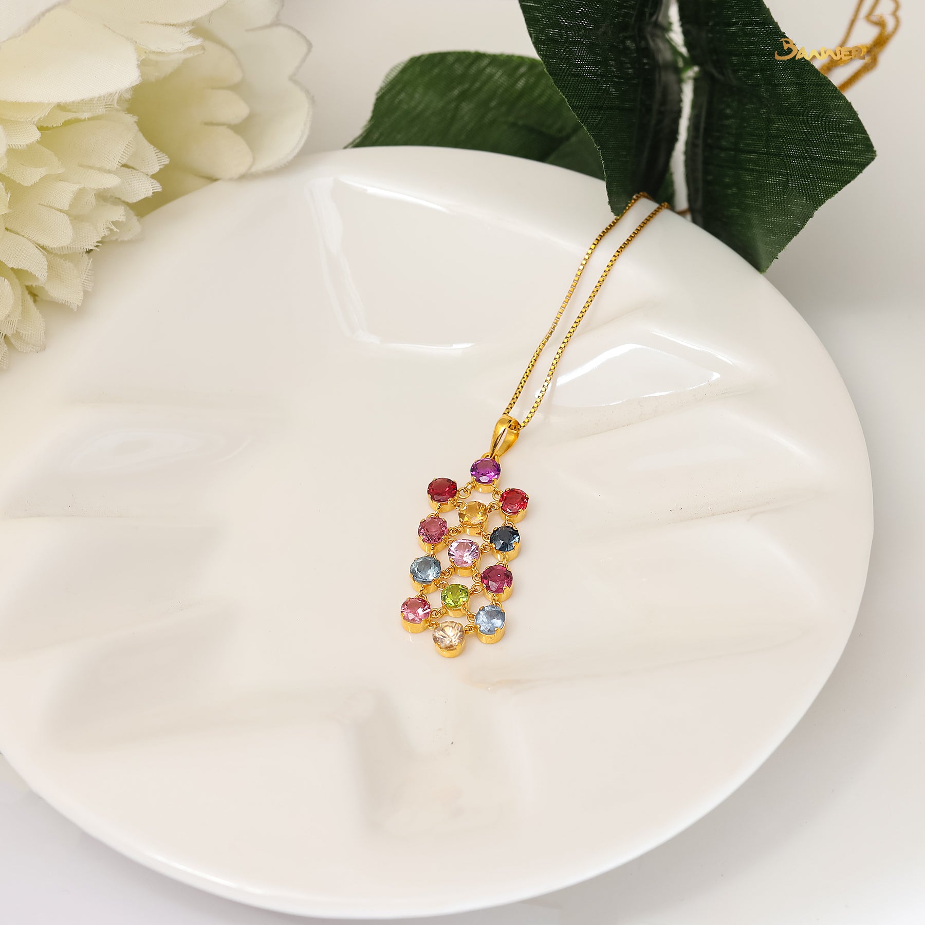 Multi-color Spinel Pendant