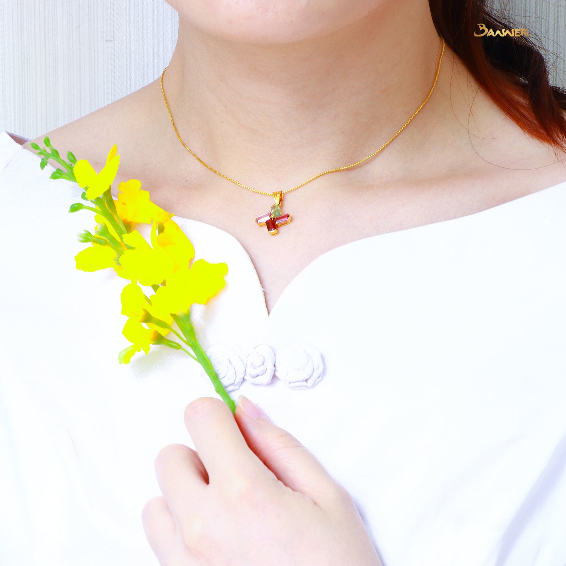 Multi-colored Spinel Sekkyar Pendant