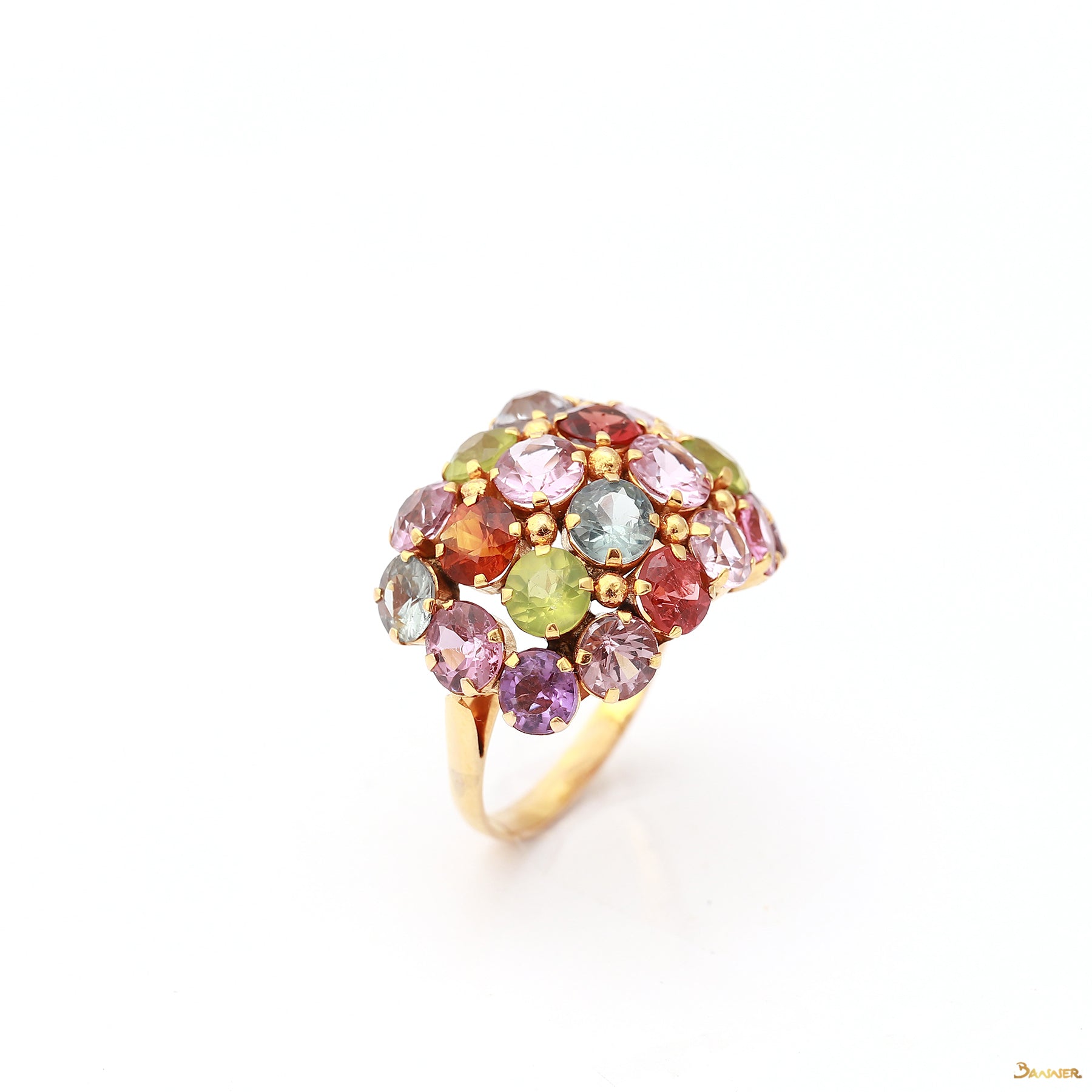 Multi-Colored Bee Hive Ring