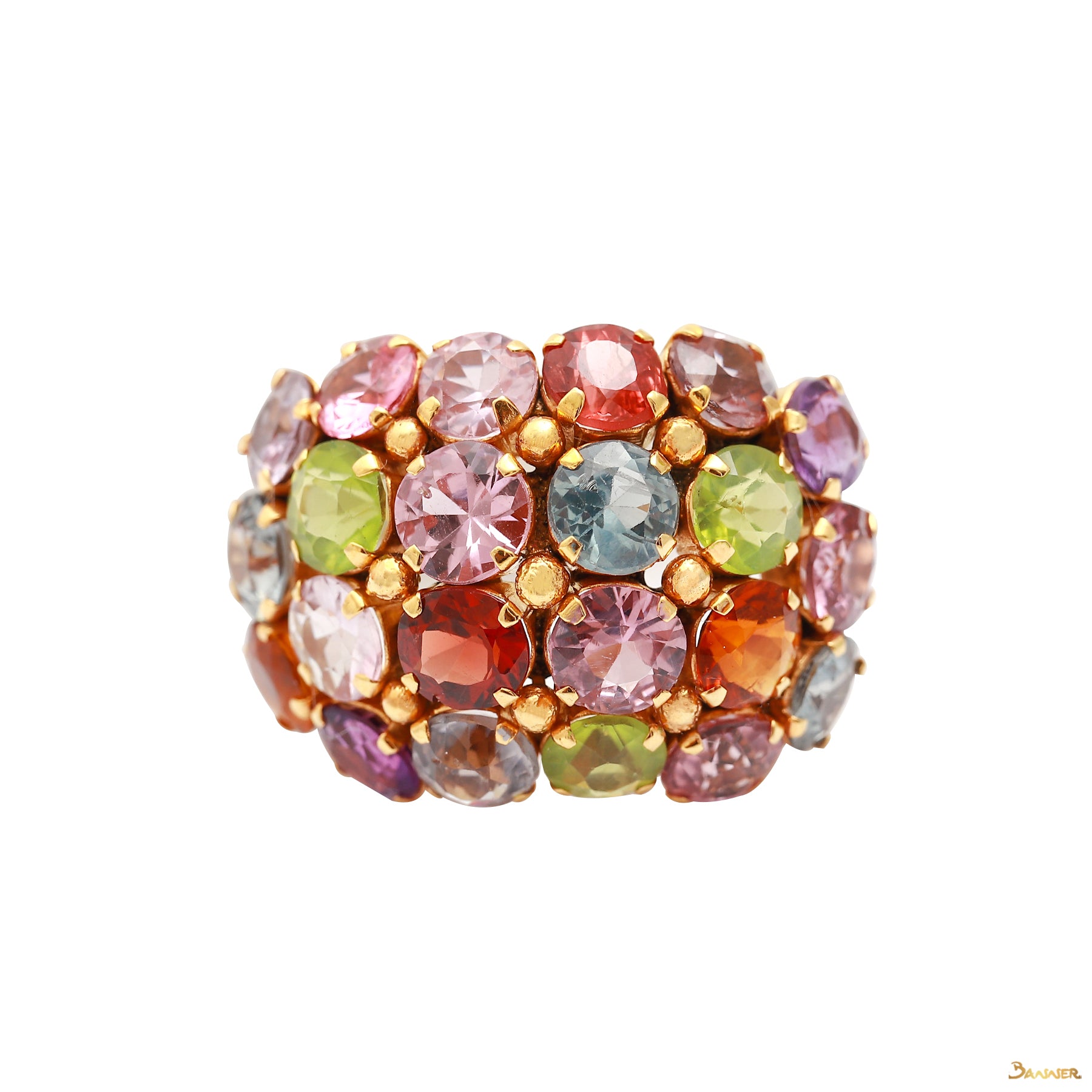 Multi-Colored Bee Hive Ring